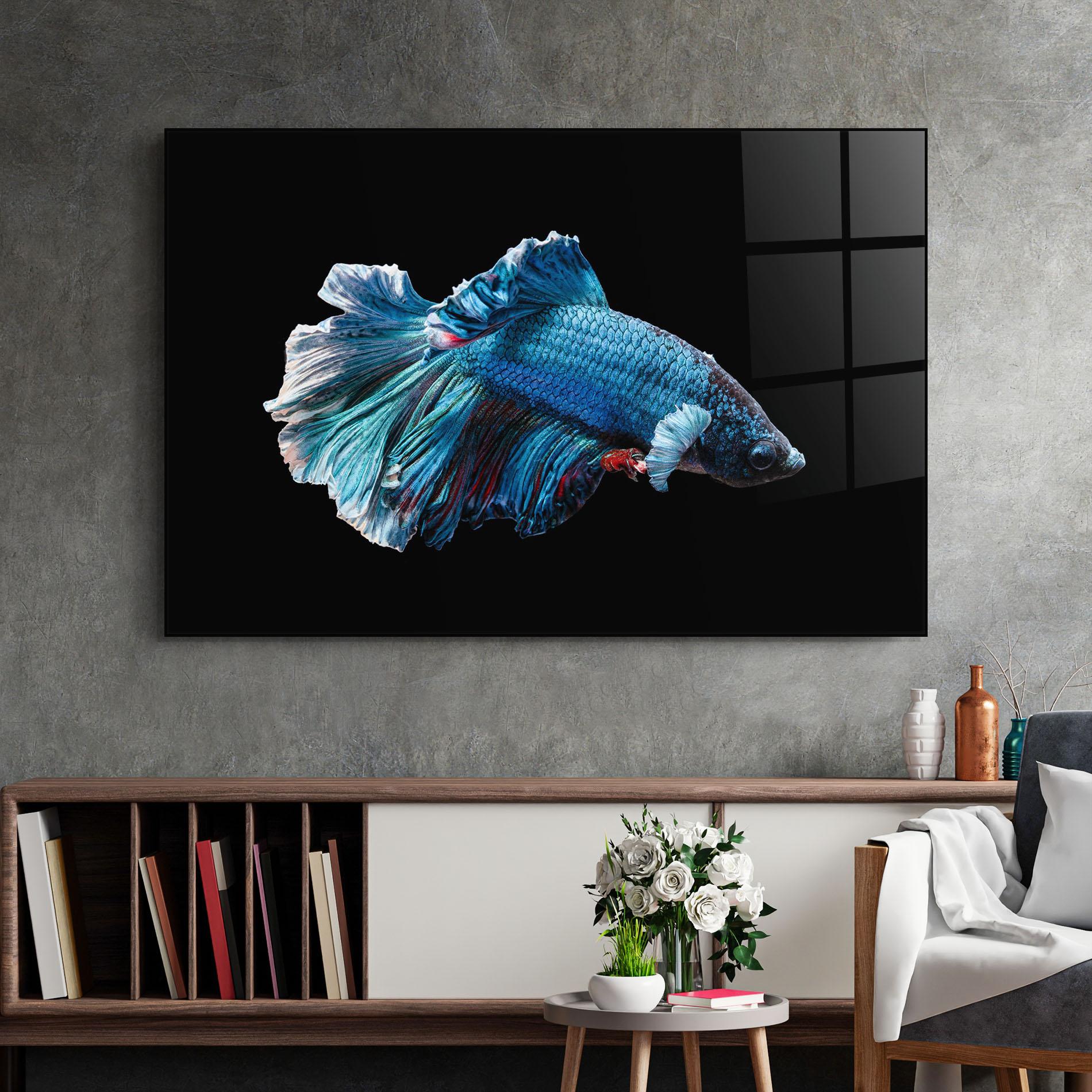 Tablou Sticla Blue Betta mockup 2