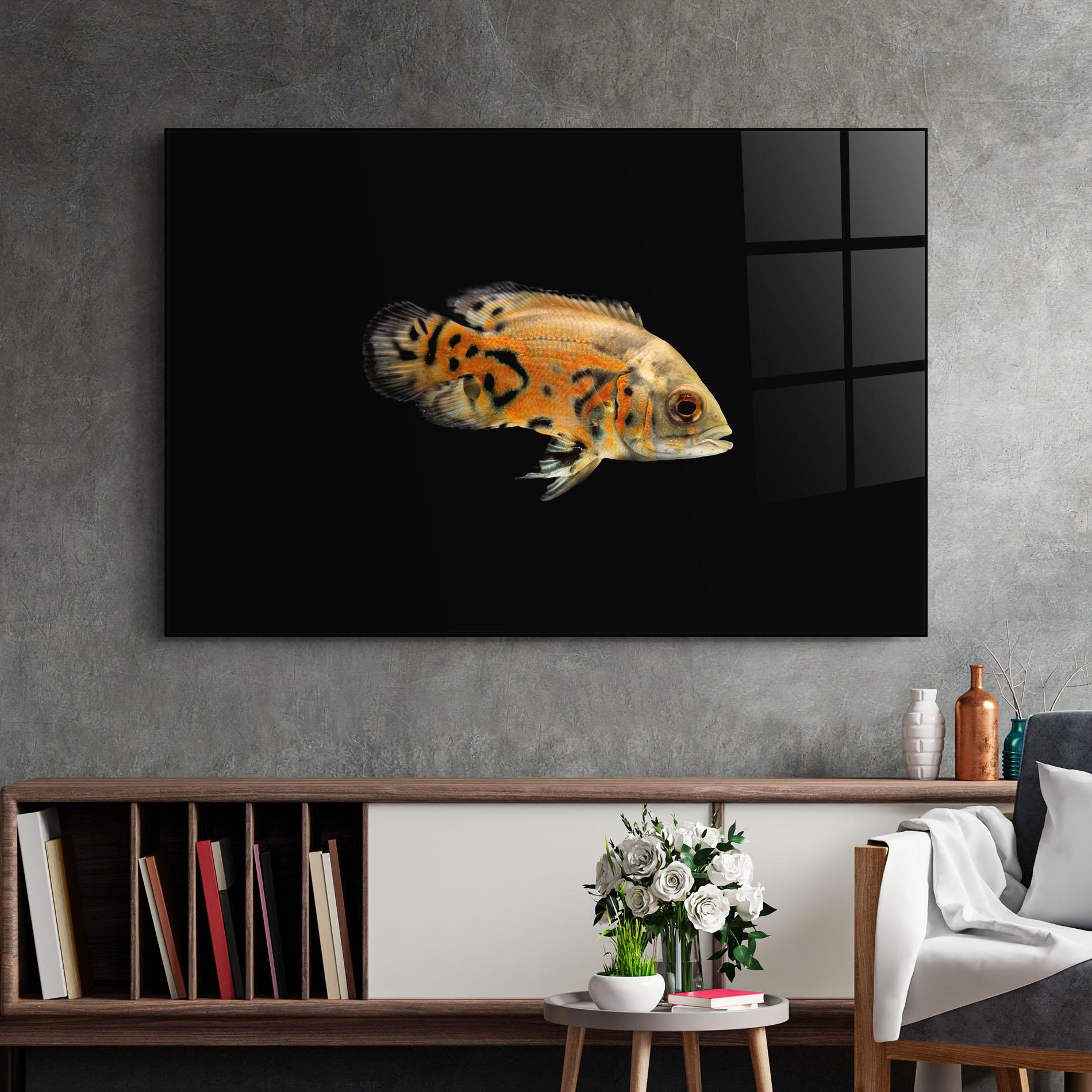 Tablou Sticla Cute Brown Fish mockup 2