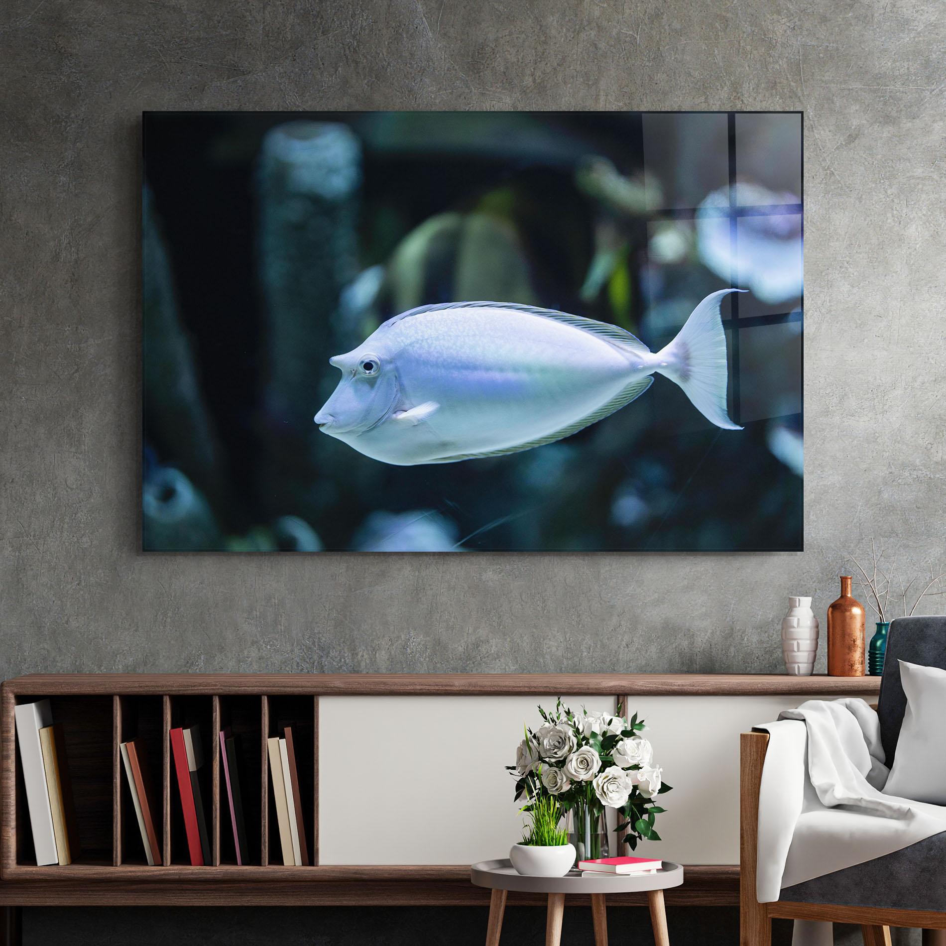 Tablou Sticla Funny Face Fish mockup 2