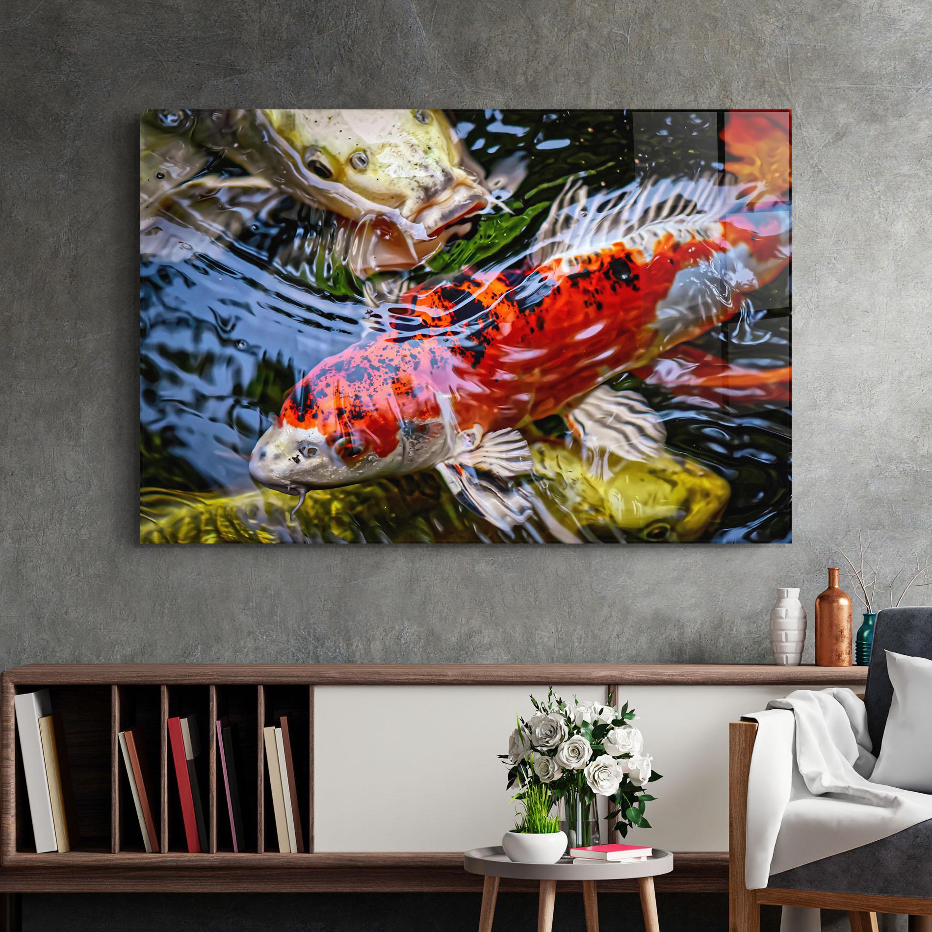 Tablou Sticla Koi mockup 2