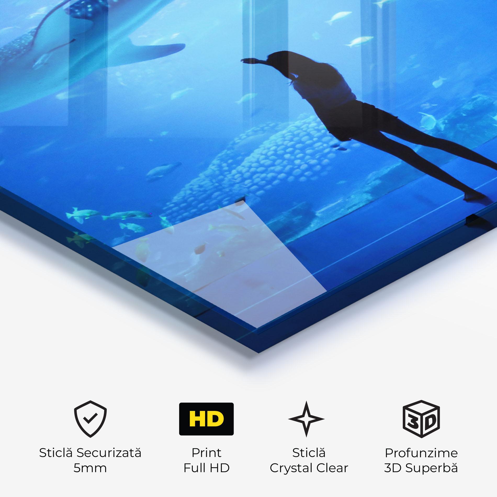 Tablou Sticla Aquarium Girl mockup 3