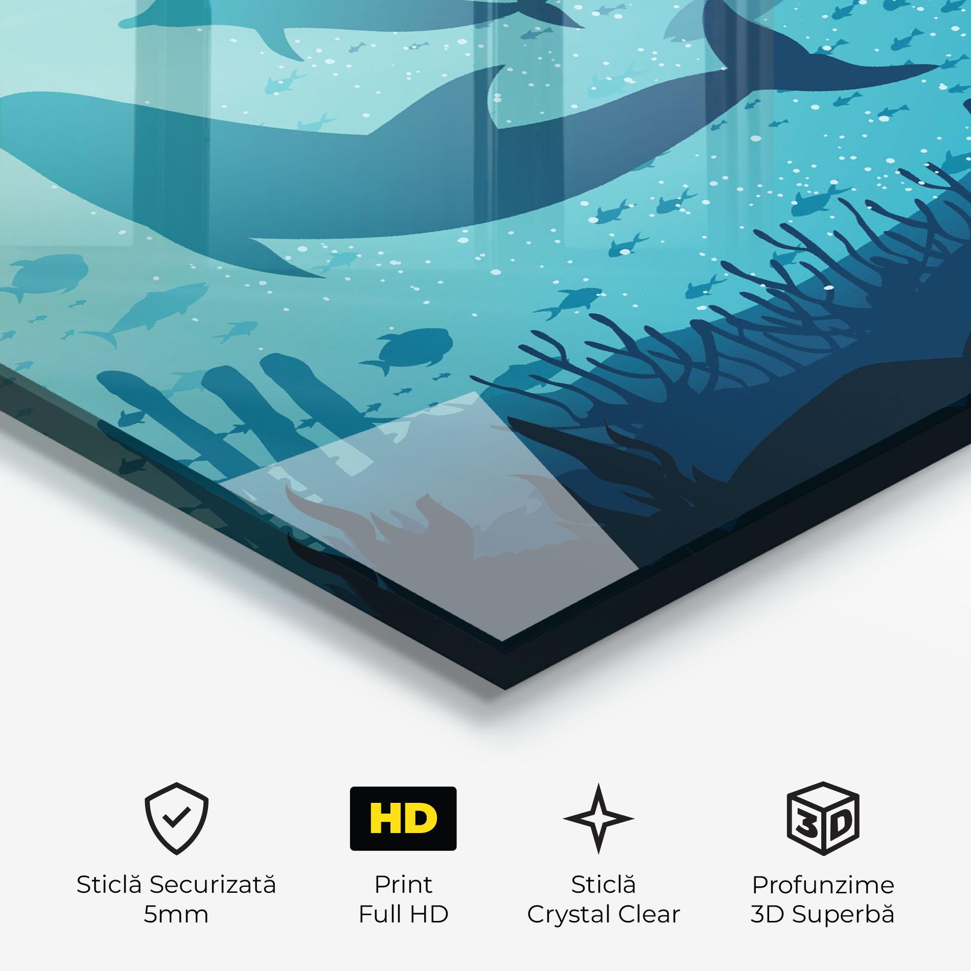 Tablou Sticla Blue Ocean mockup 3