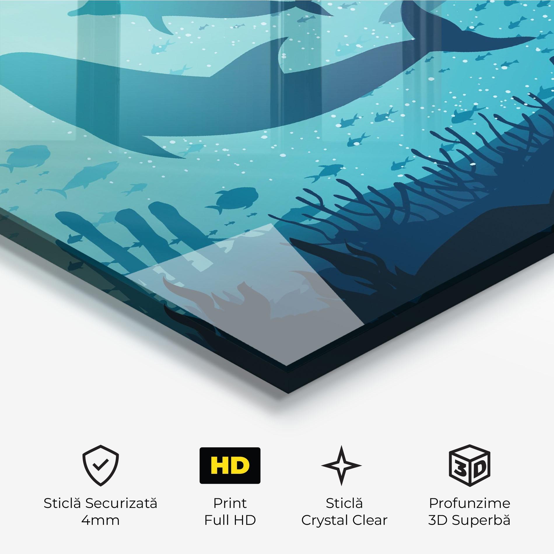 Tablou Sticla Blue Ocean mockup 3