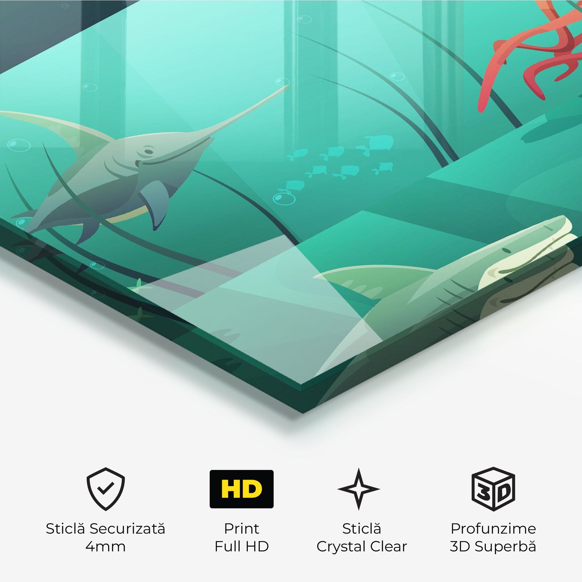 Tablou Sticla Kids Ocean mockup 3