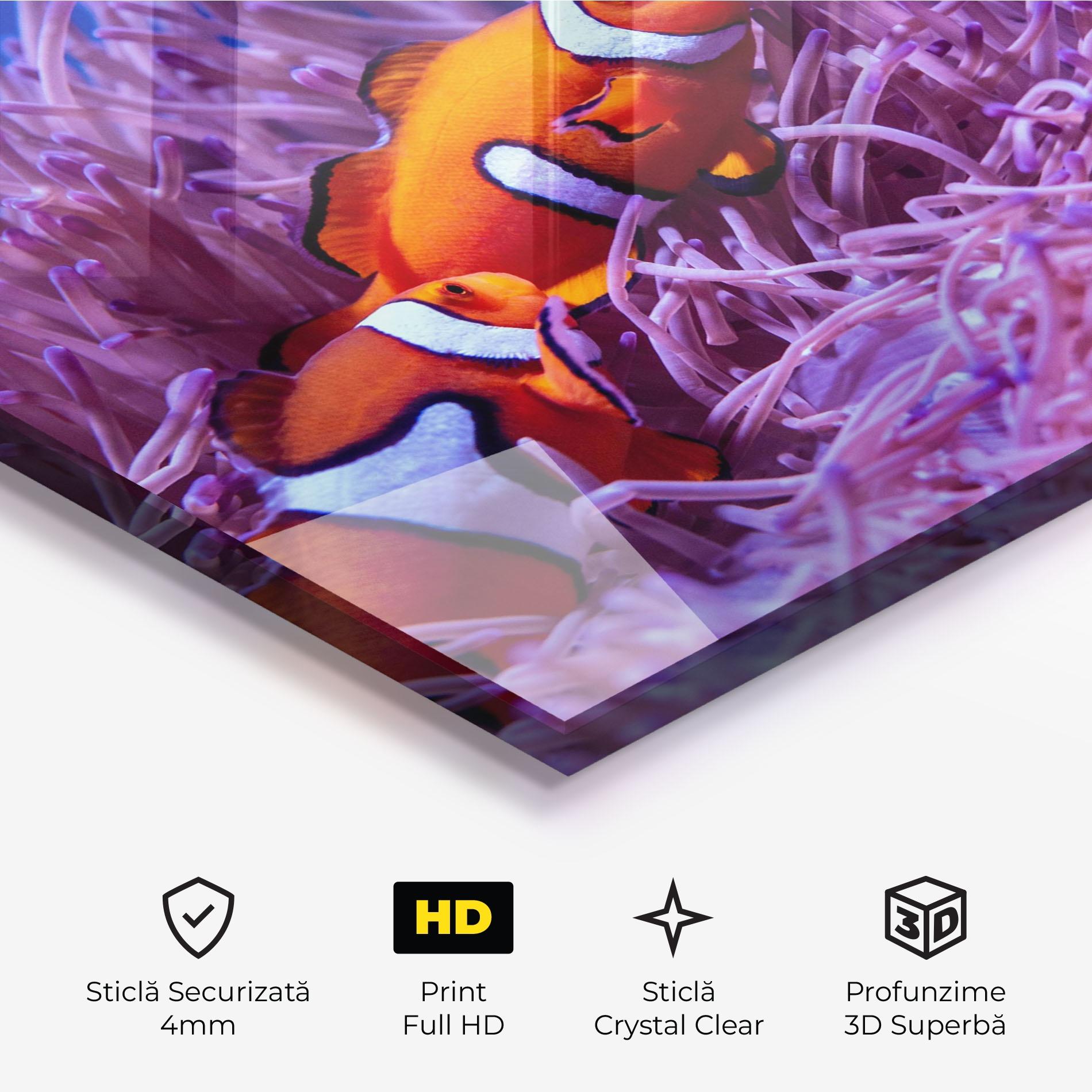 Tablou Sticla Nemo Family mockup 3