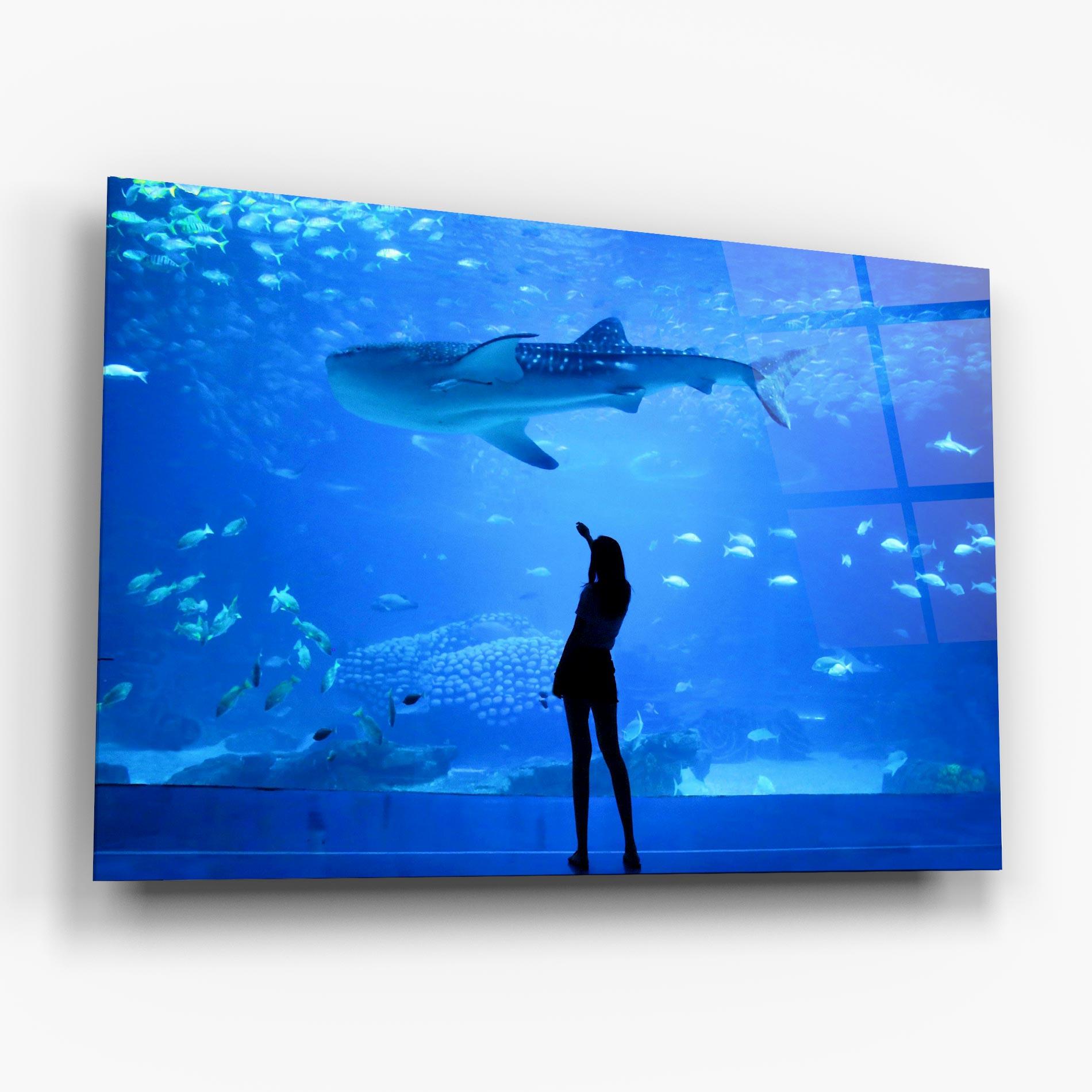 Tablou Sticla Aquarium Girl mockup 6