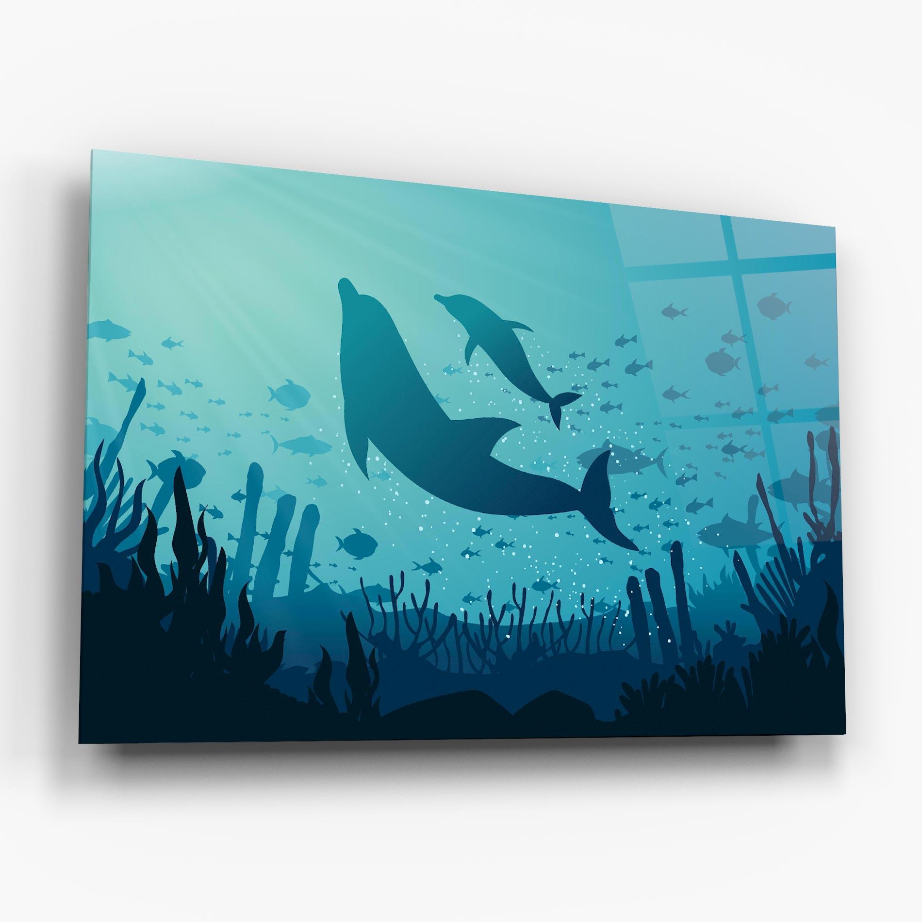 Tablou Sticla Blue Ocean mockup 6