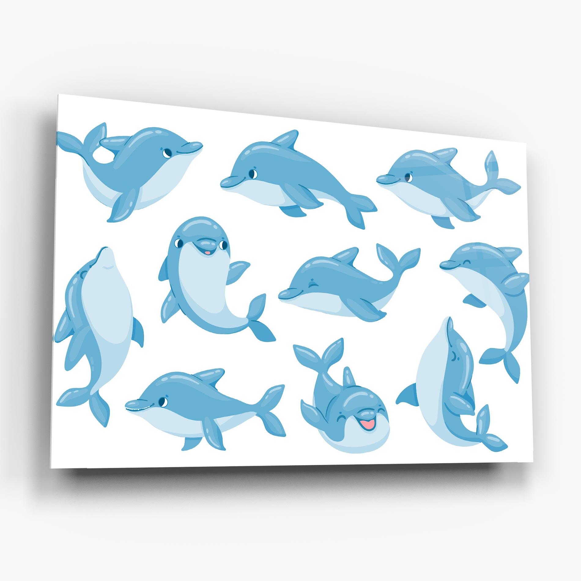 Tablou Sticla Dolphin mockup 6