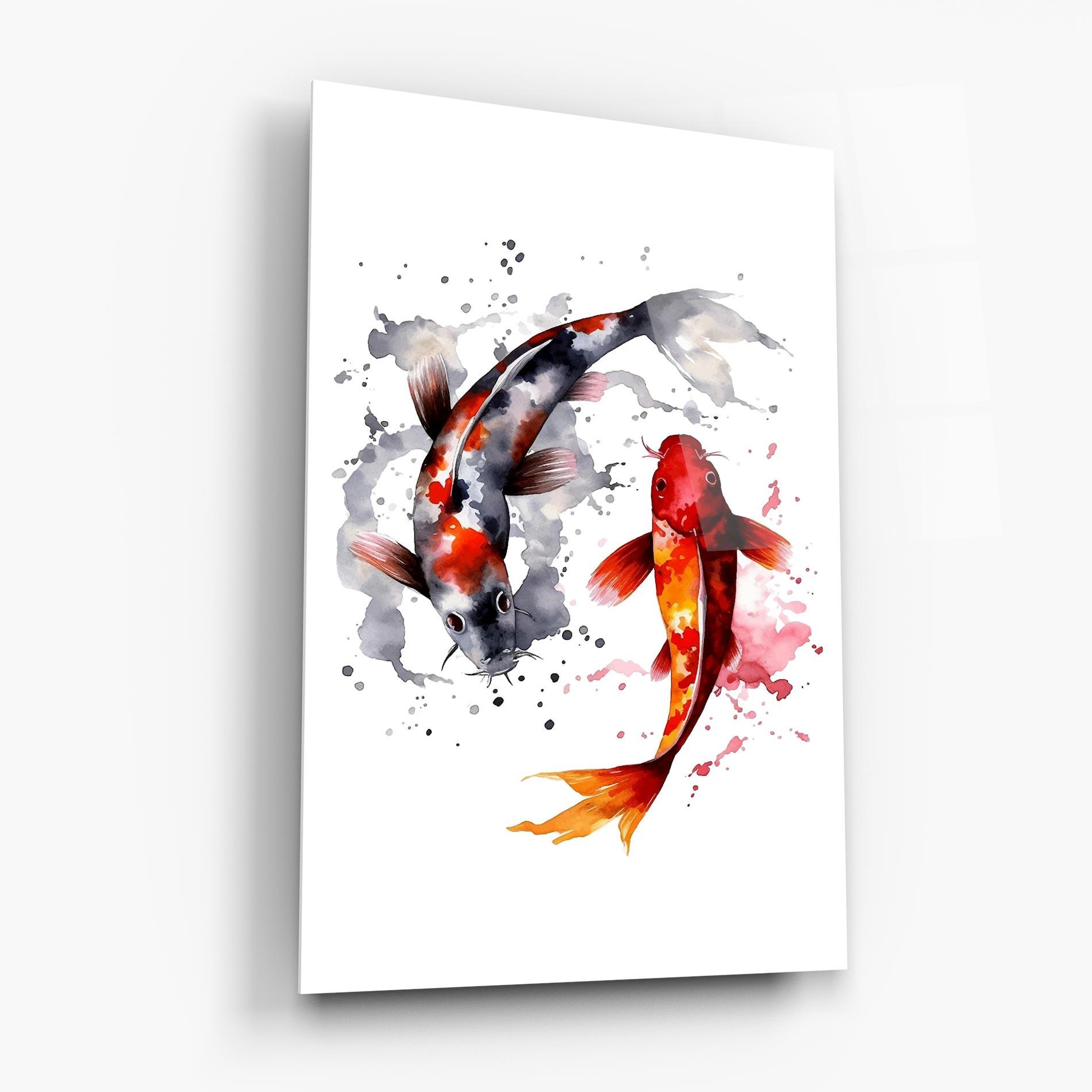 Tablou Sticla Beautiful Koi mockup 6