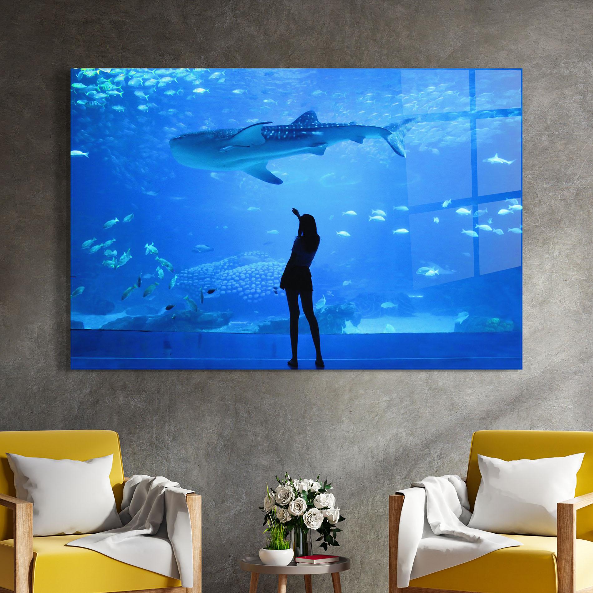 Tablou Sticla Aquarium Girl mockup 4