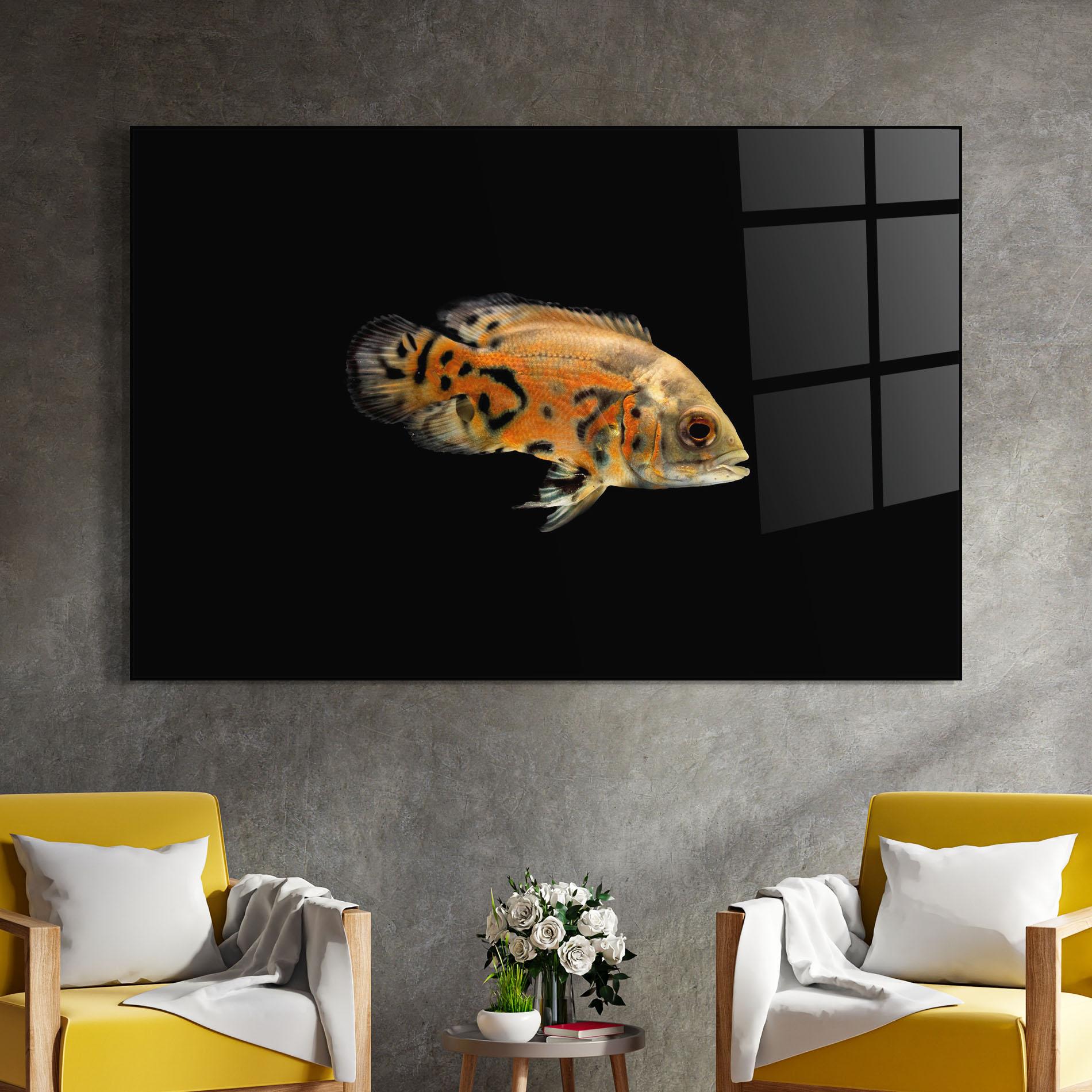 Tablou Sticla Cute Brown Fish mockup 4