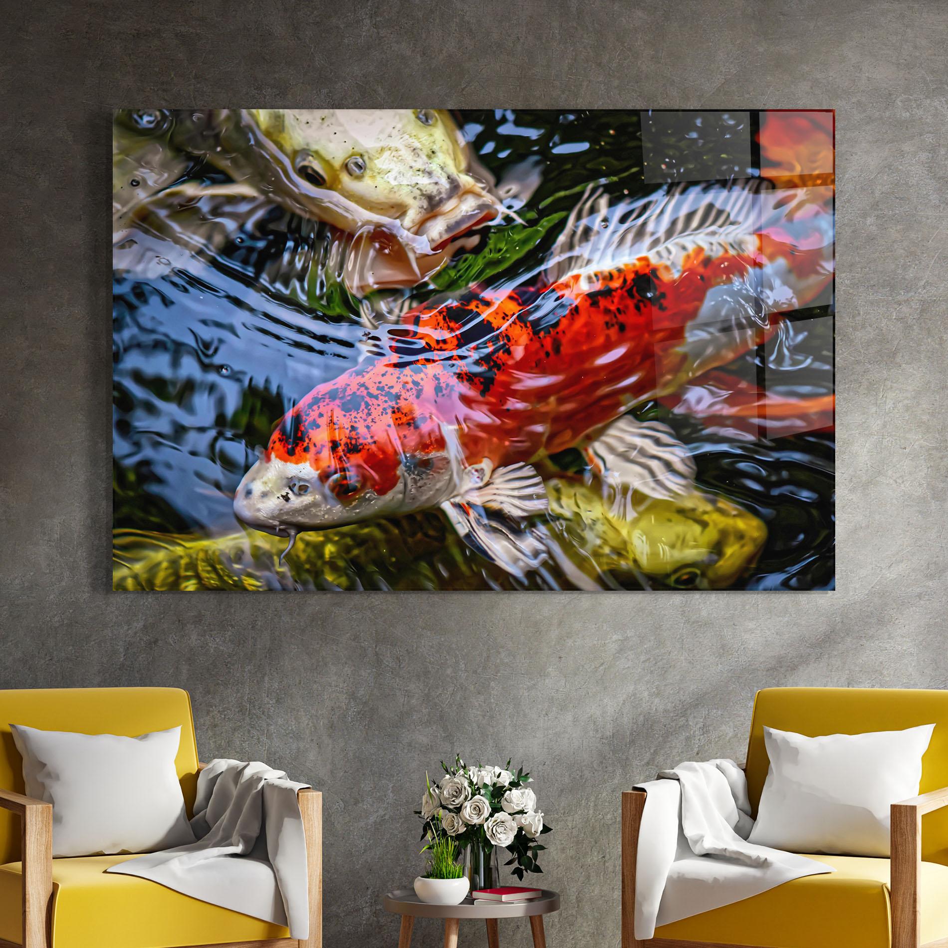 Tablou Sticla Koi mockup 4