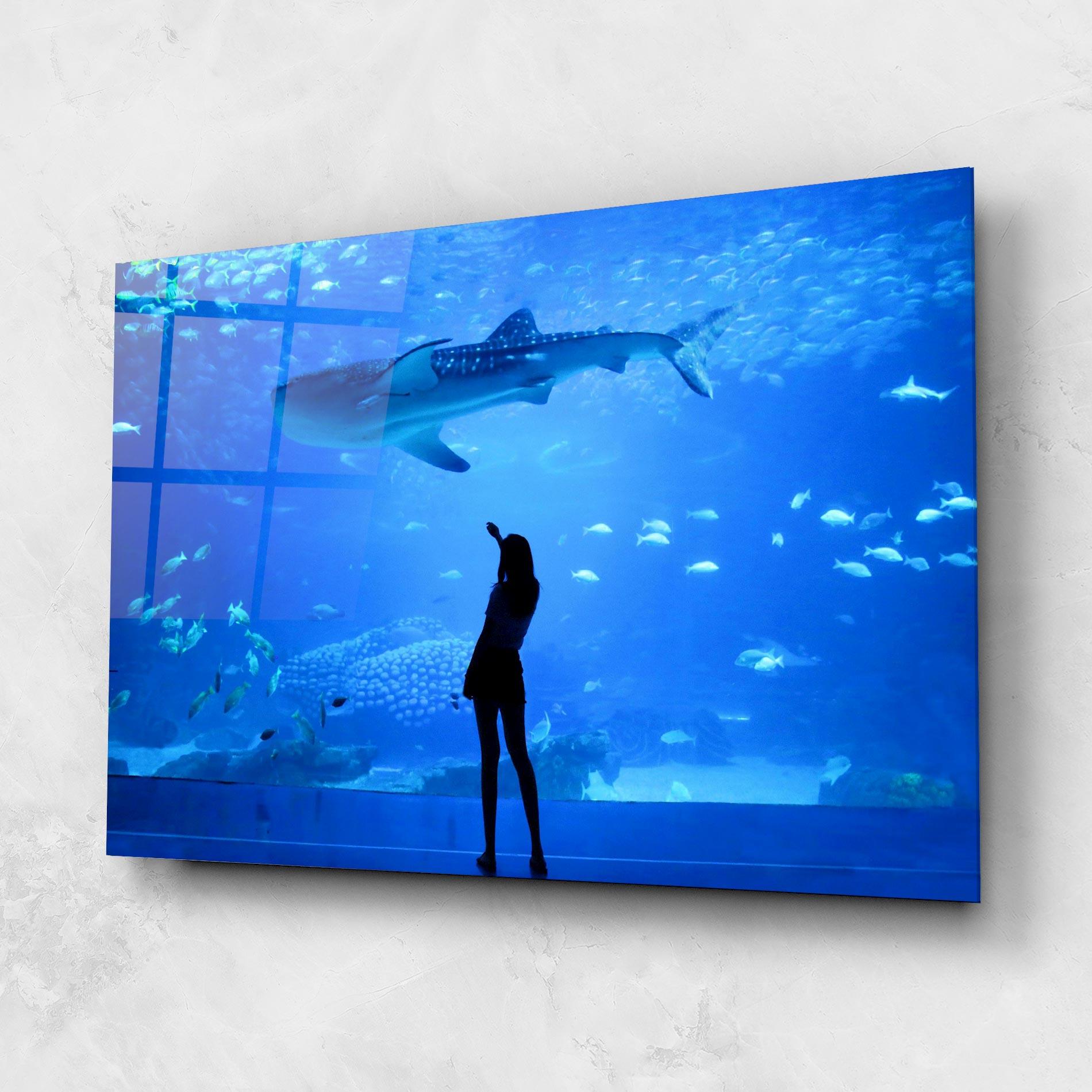 Tablou Sticla Aquarium Girl mockup 1