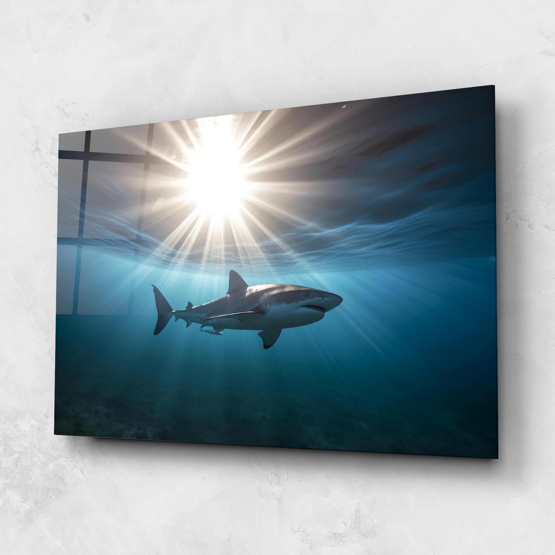 Tablou Sticla Big Shark mockup 1