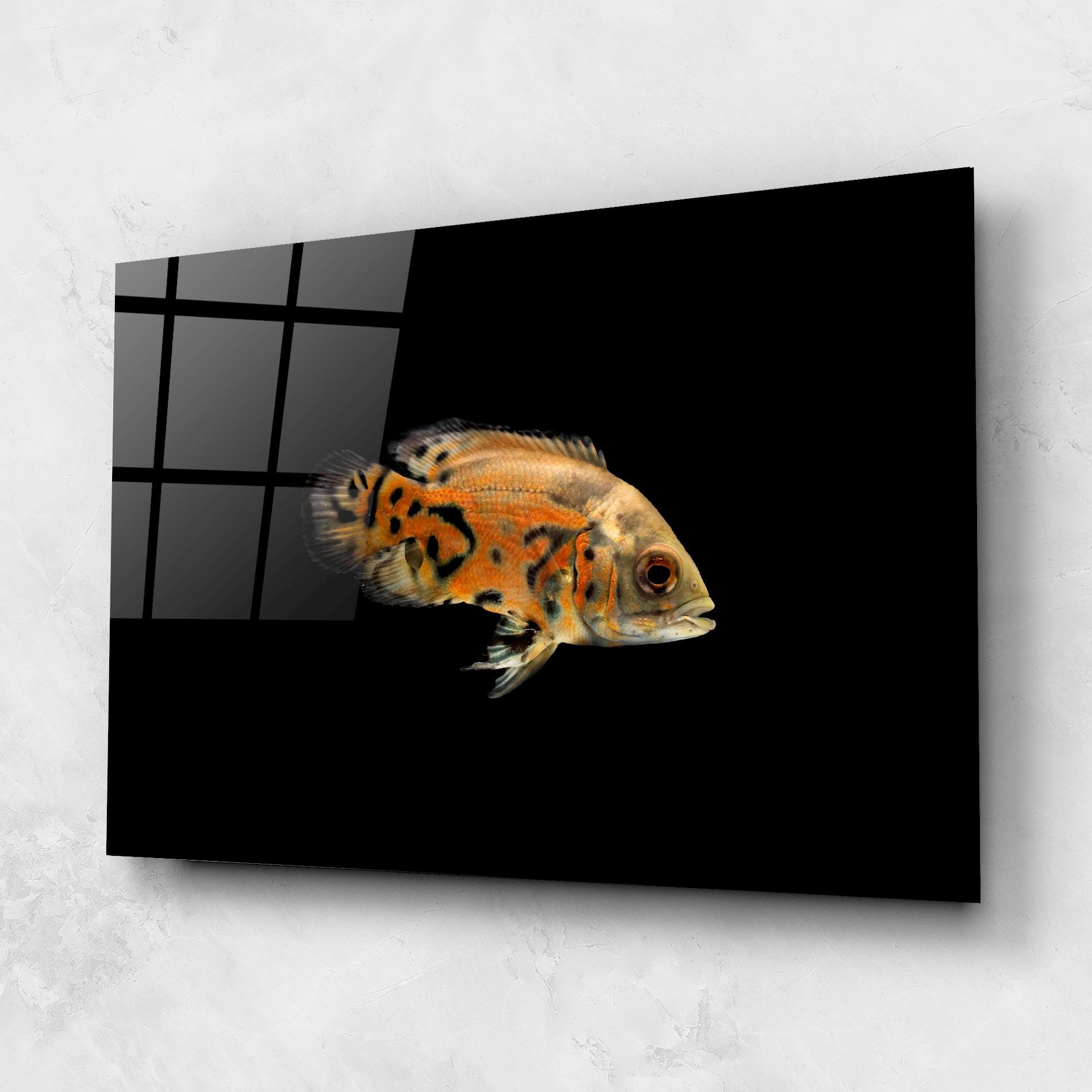 Tablou Sticla Cute Brown Fish mockup 1