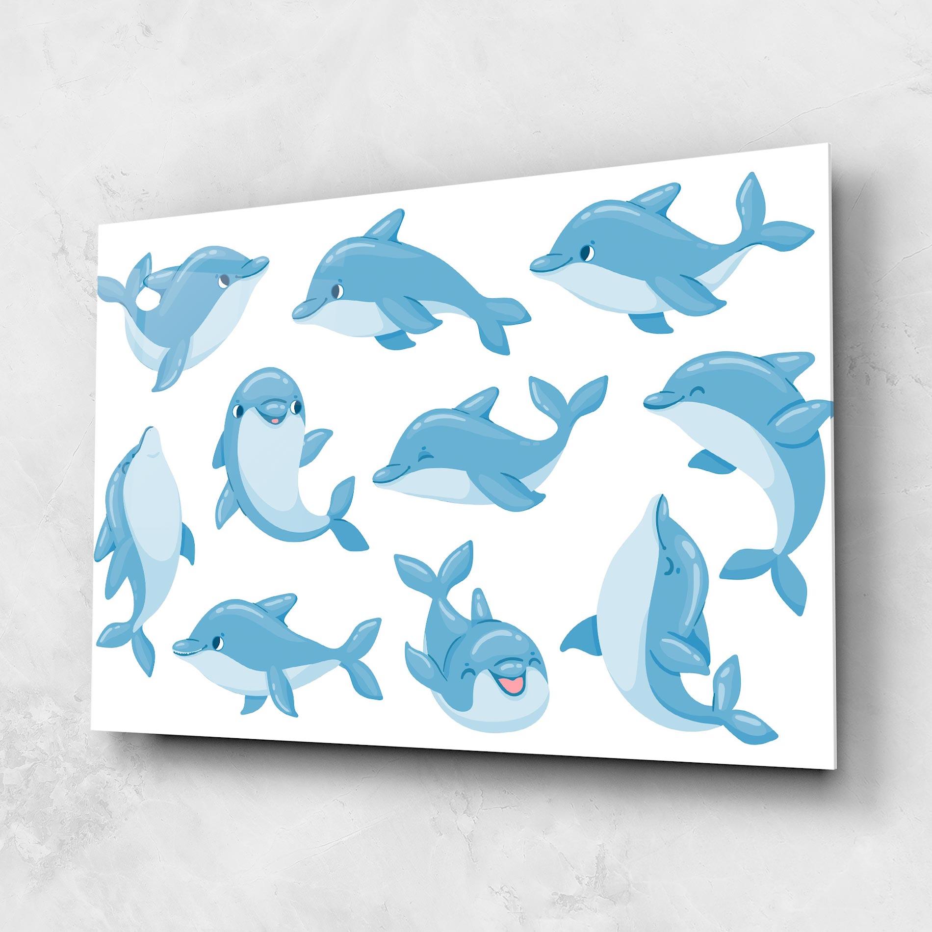 Tablou Sticla Dolphin mockup 1