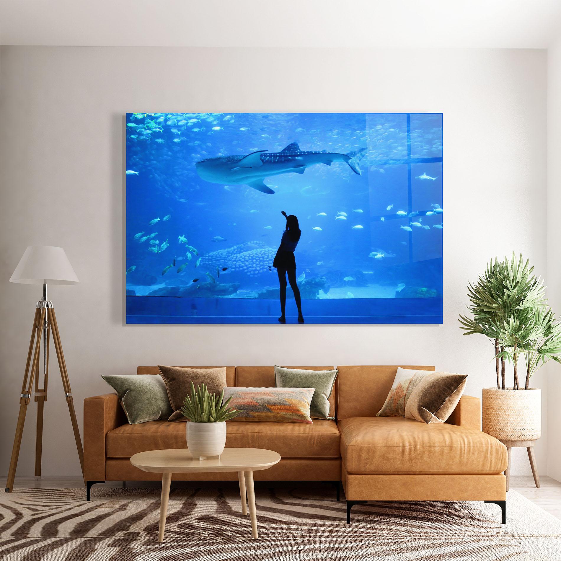 Tablou Sticla Aquarium Girl mockup 7