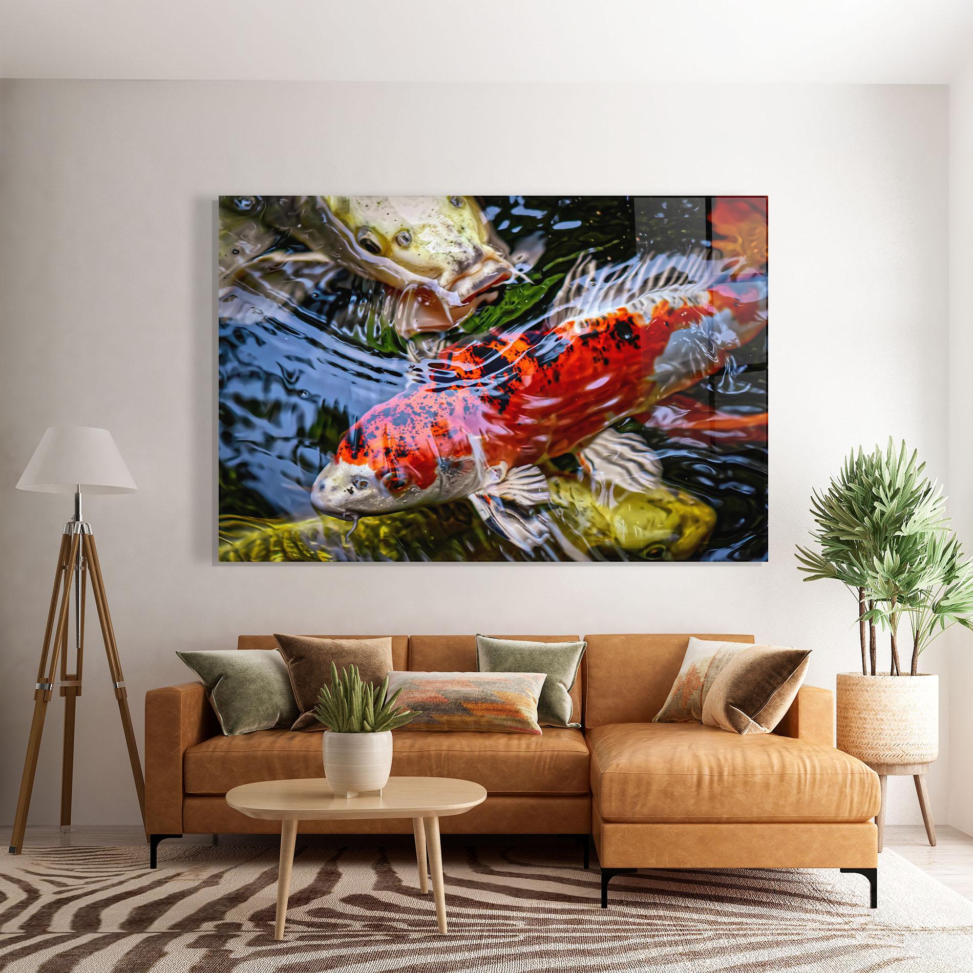 Tablou Sticla Koi mockup 7