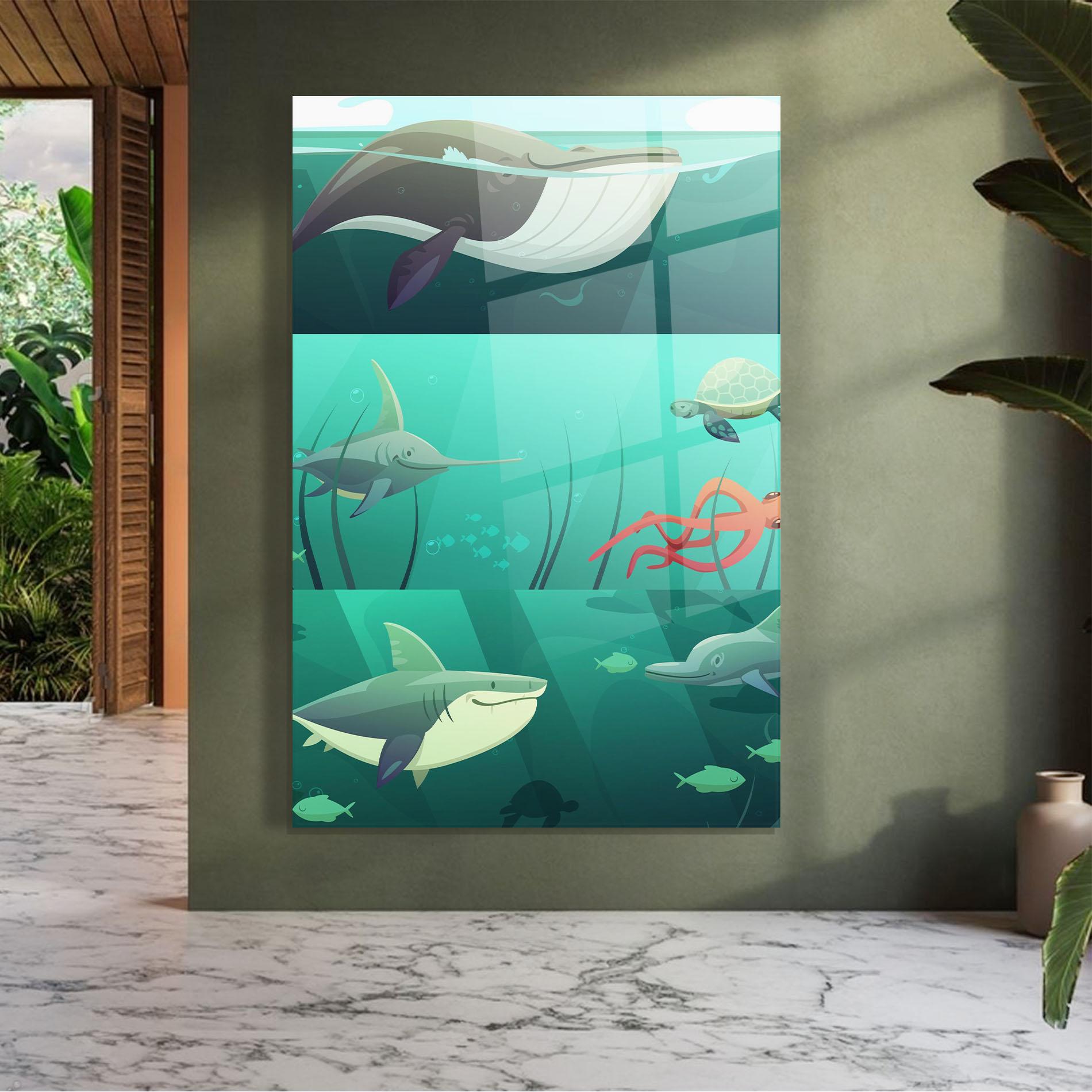 Tablou Sticla Kids Ocean mockup 7