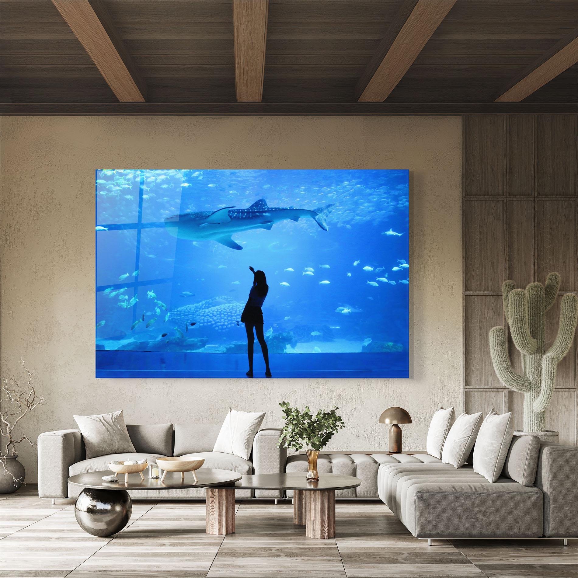 Tablou Sticla Aquarium Girl mockup 8