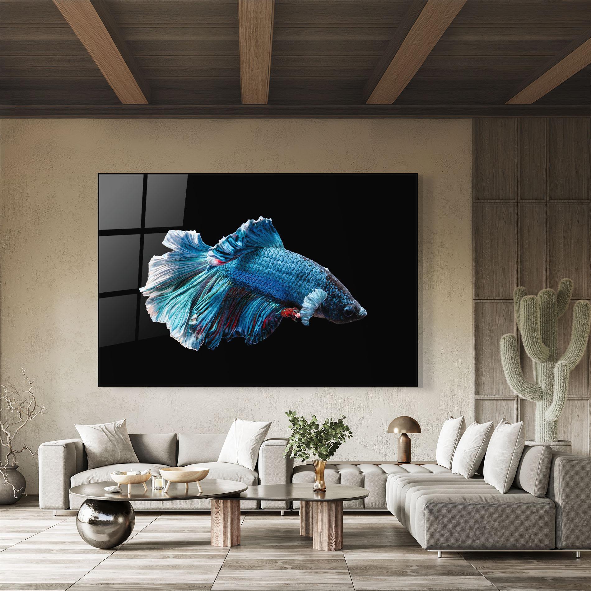 Tablou Sticla Blue Betta mockup 8