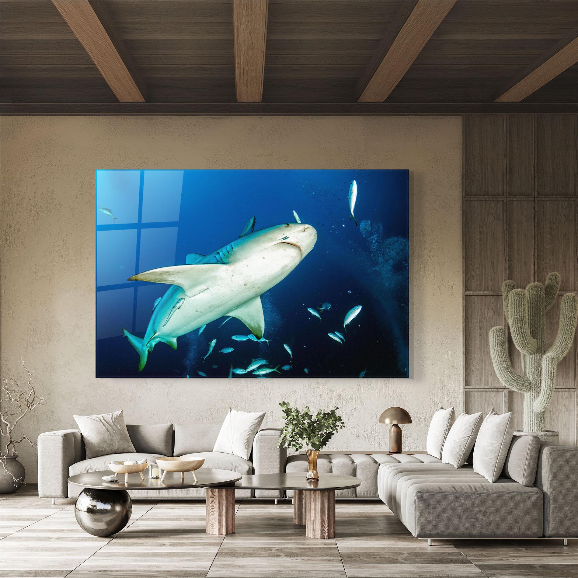 Tablou Sticla Bull Shark mockup 8