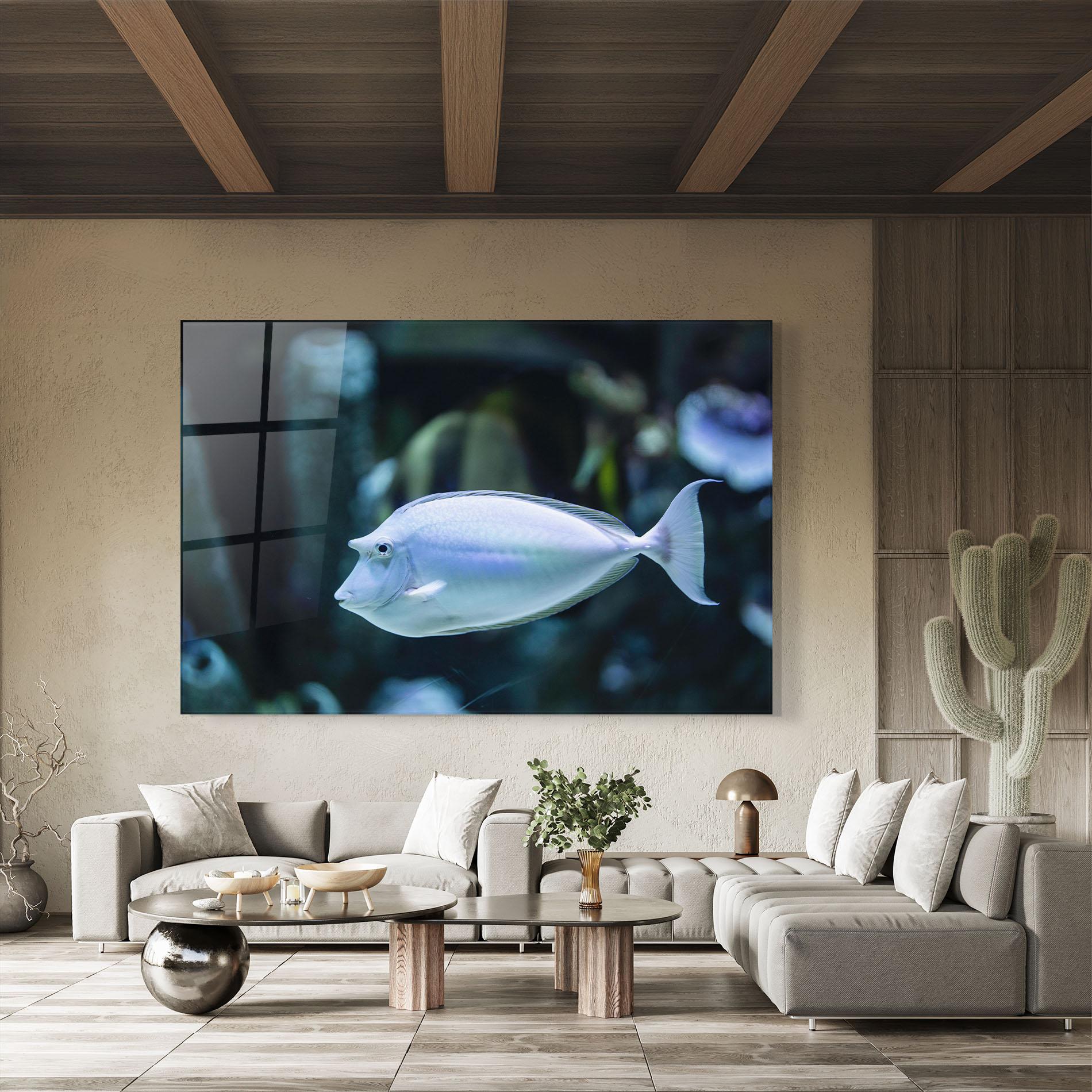 Tablou Sticla Funny Face Fish mockup 8