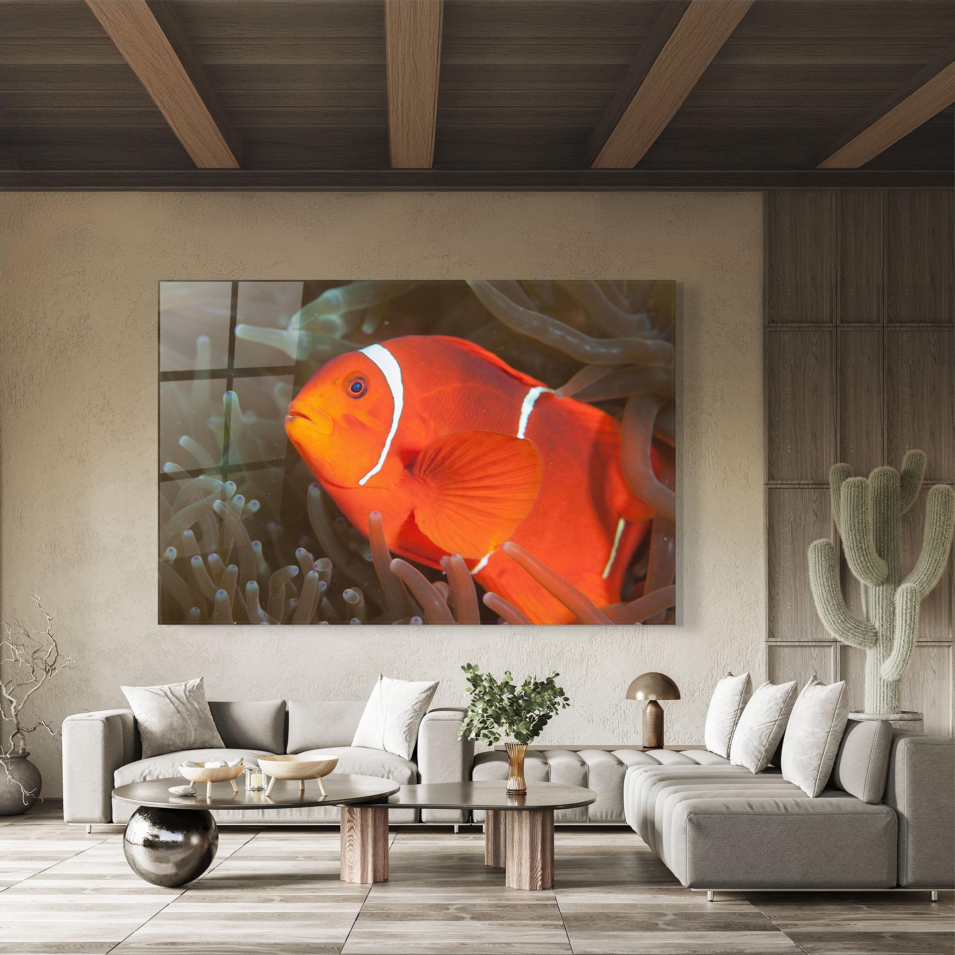 Tablou Sticla Nemo Clownfish mockup 8