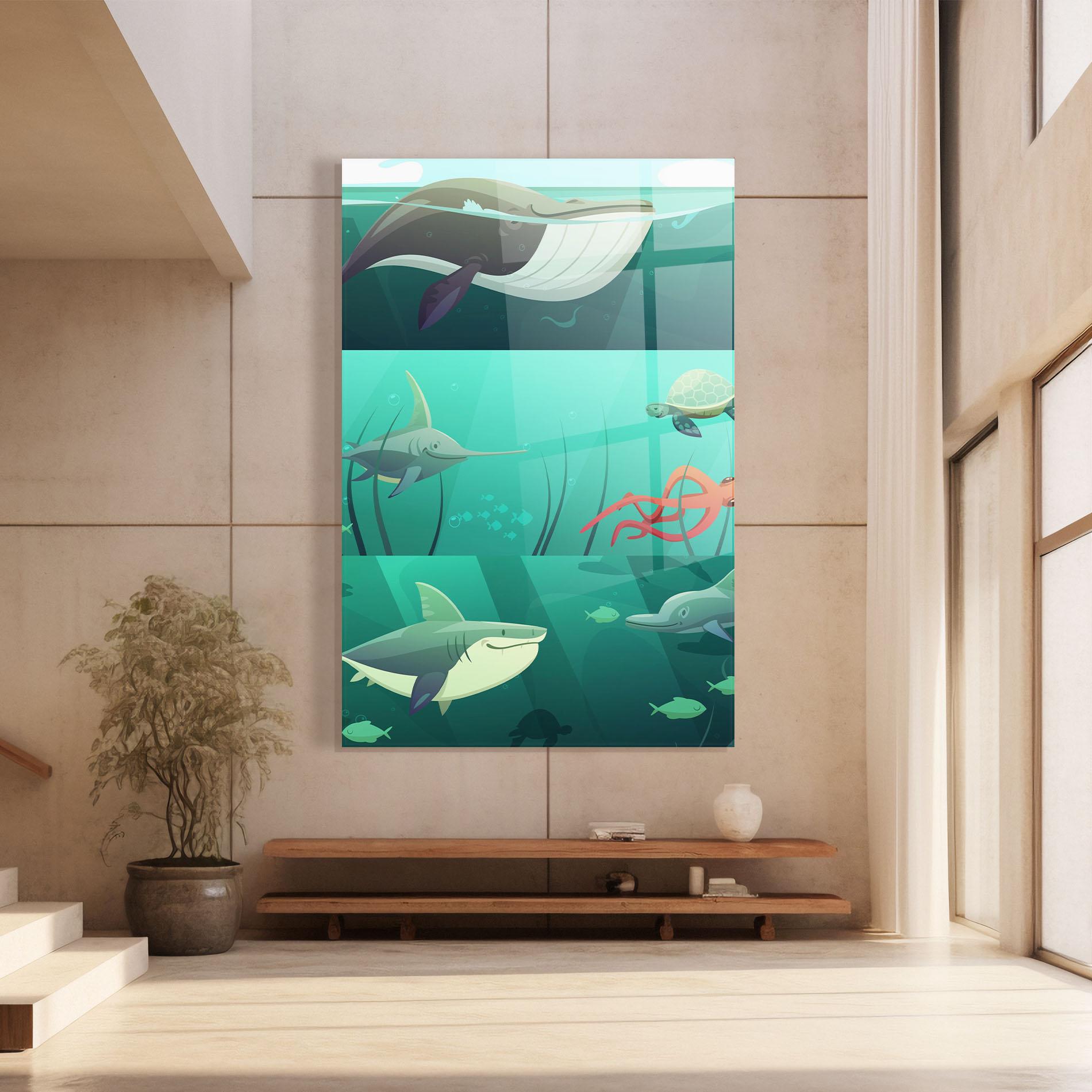 Tablou Sticla Kids Ocean mockup 8