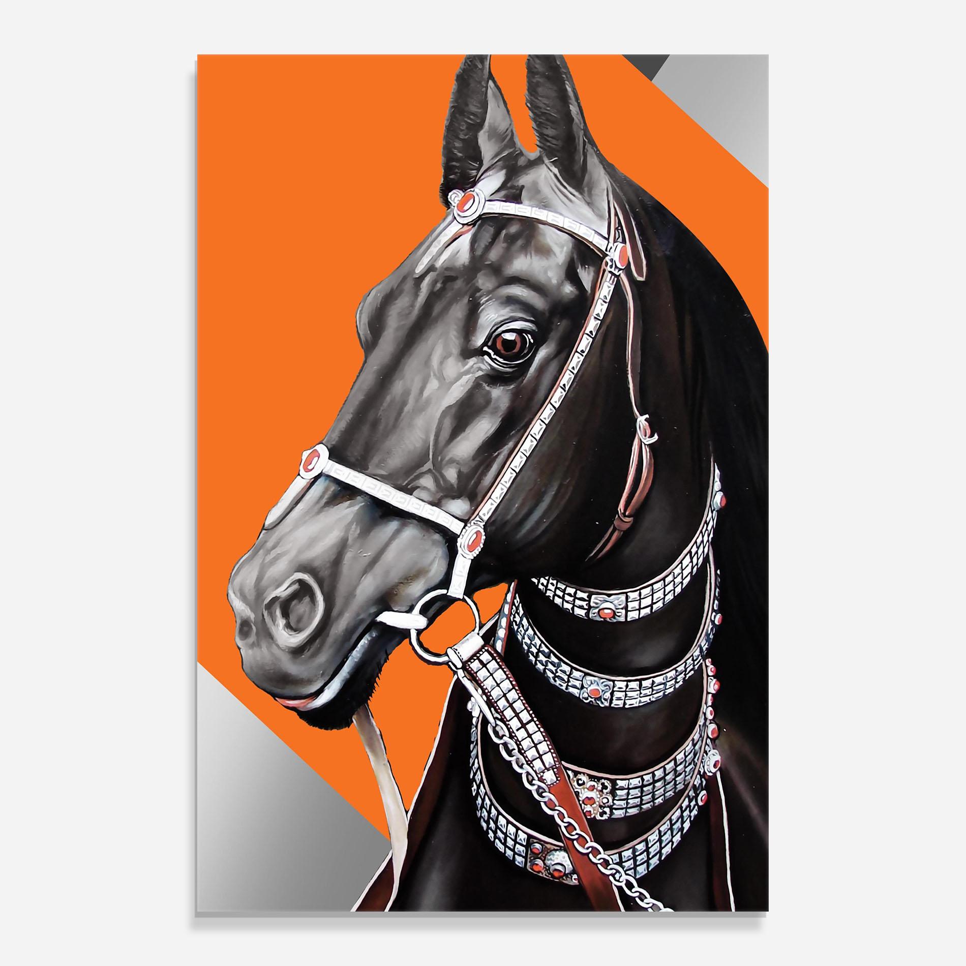 Tablou Sticla Fashion Horse mockup 0