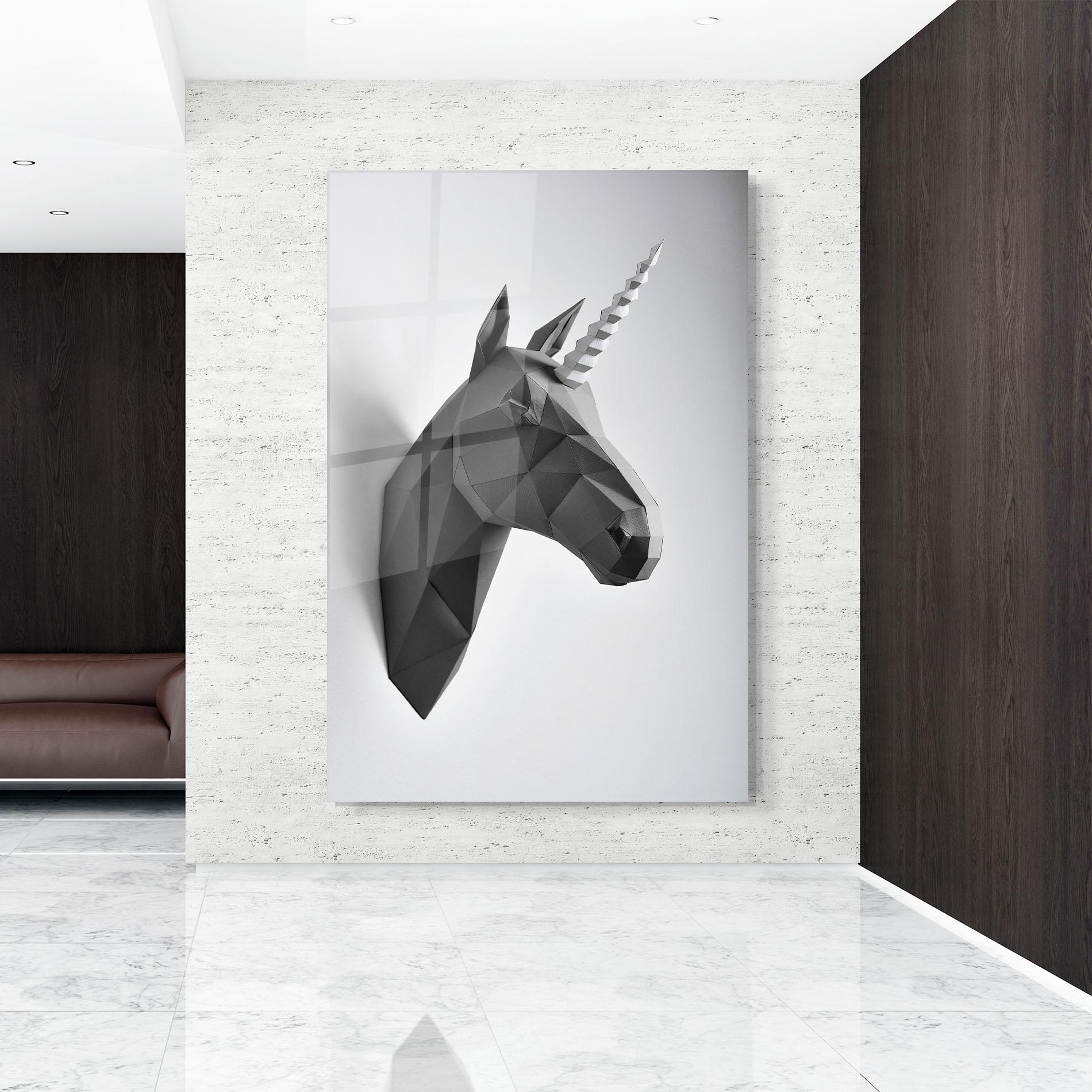 Tablou Sticla Geometrical Unicorn mockup 9