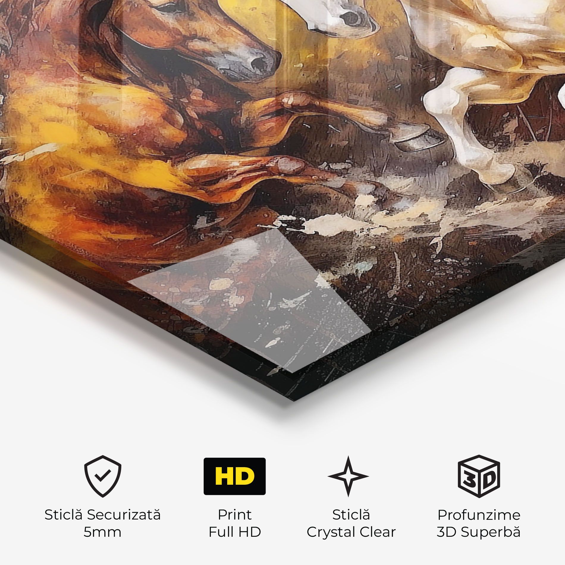 Brown White Horses mockup 3