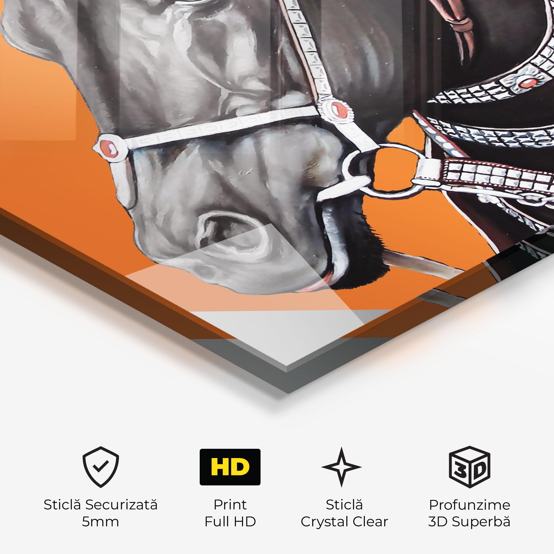 Tablou Sticla Fashion Horse mockup 3