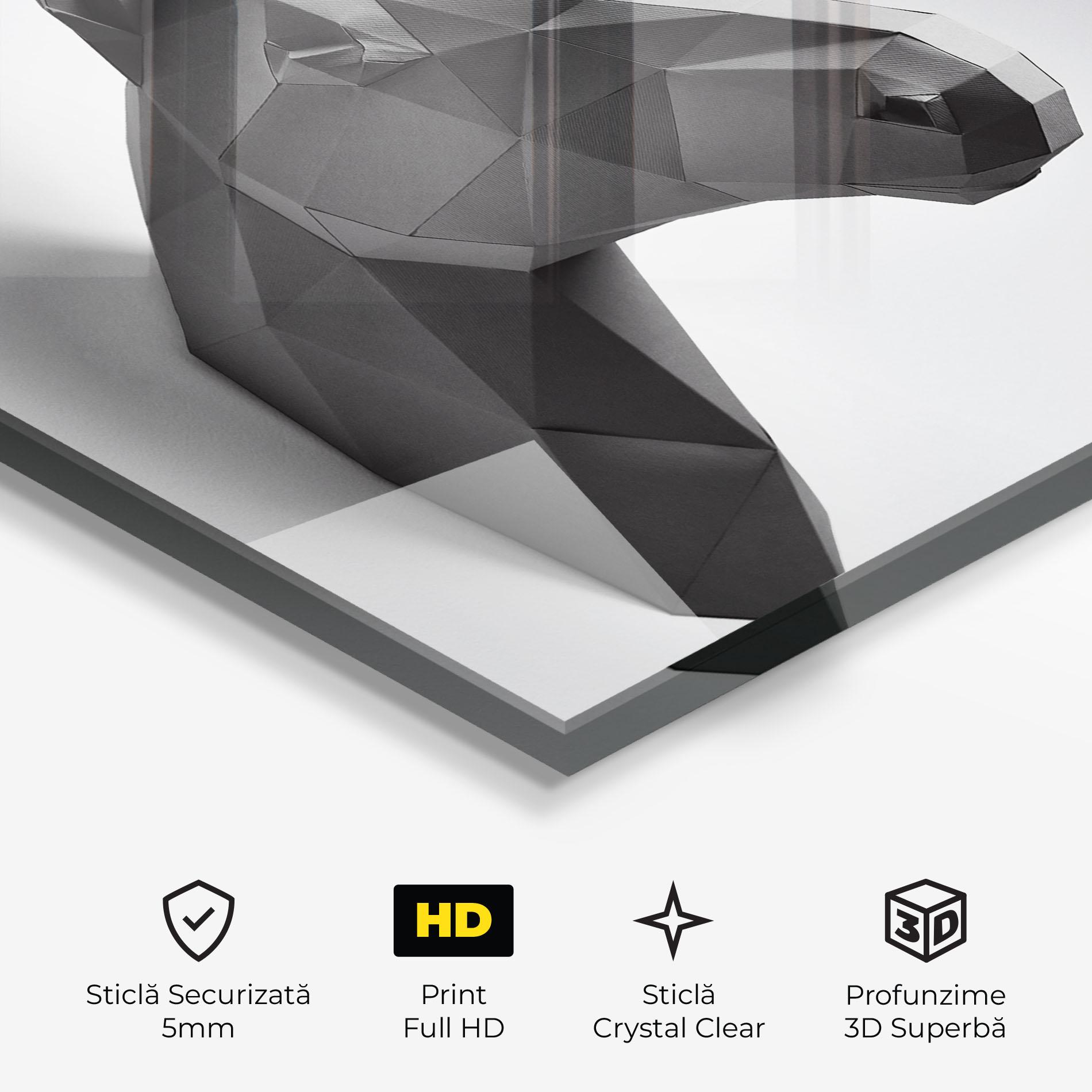 Tablou Sticla Geometrical Unicorn mockup 3