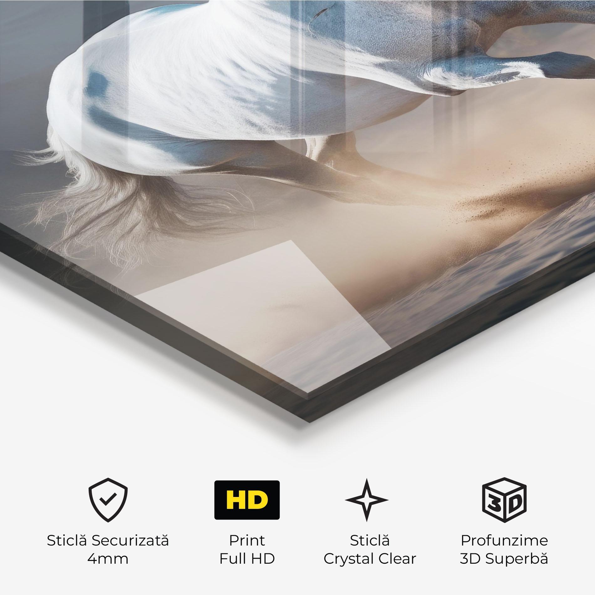 Tablou Sticla Desert Horse mockup 3