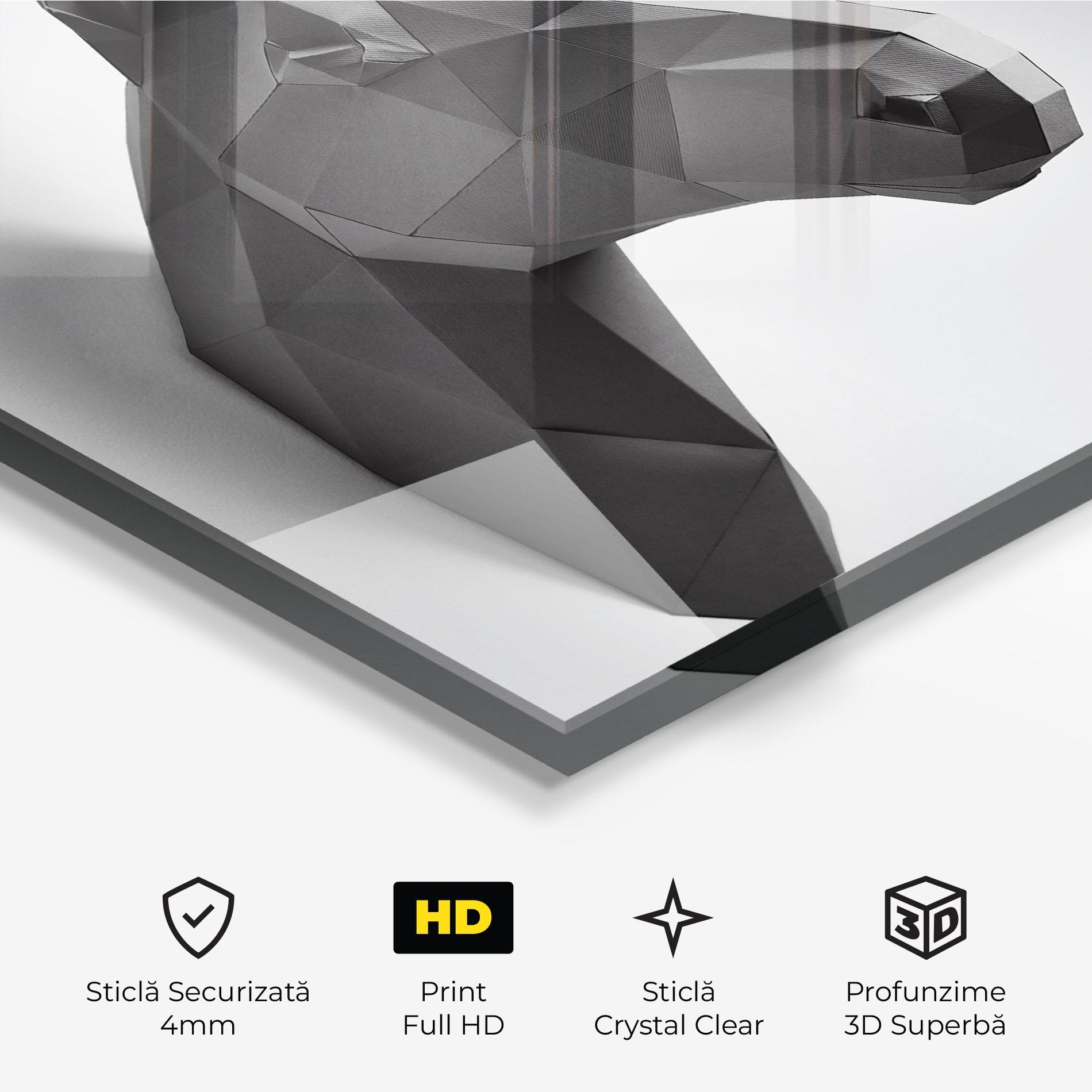 Tablou Sticla Geometrical Unicorn mockup 3