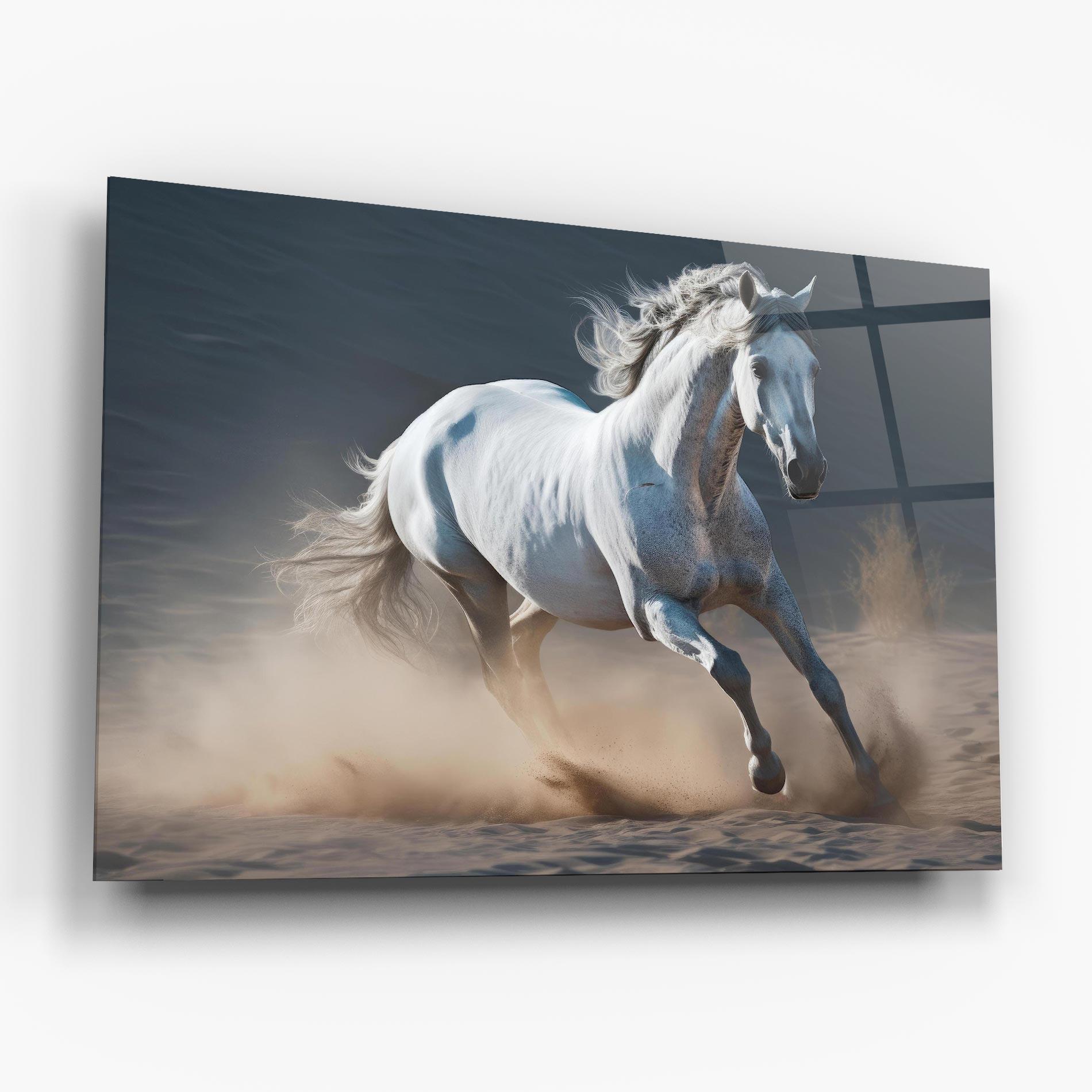 Tablou Sticla Desert Horse mockup 6
