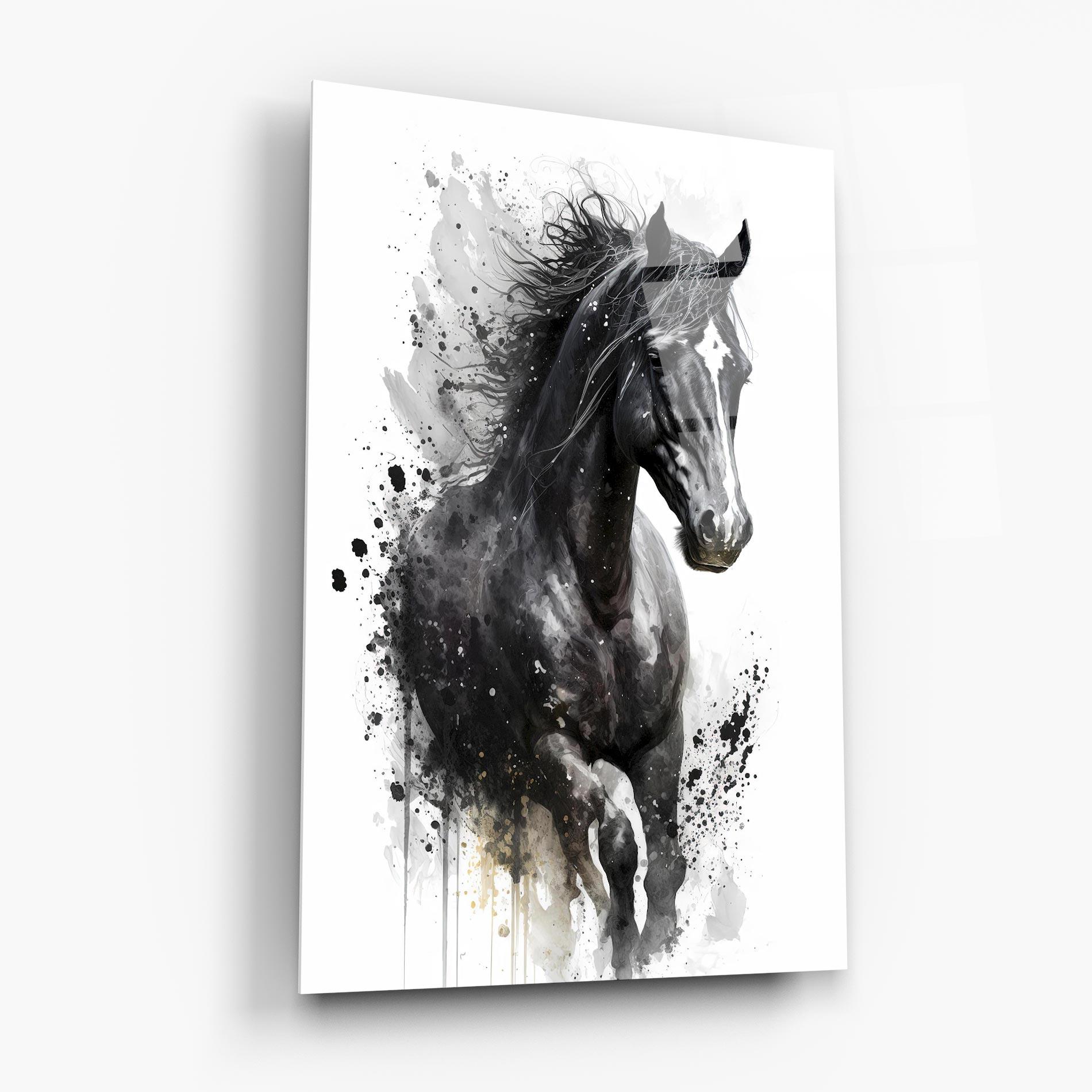 Tablou Sticla Black Horse mockup 6