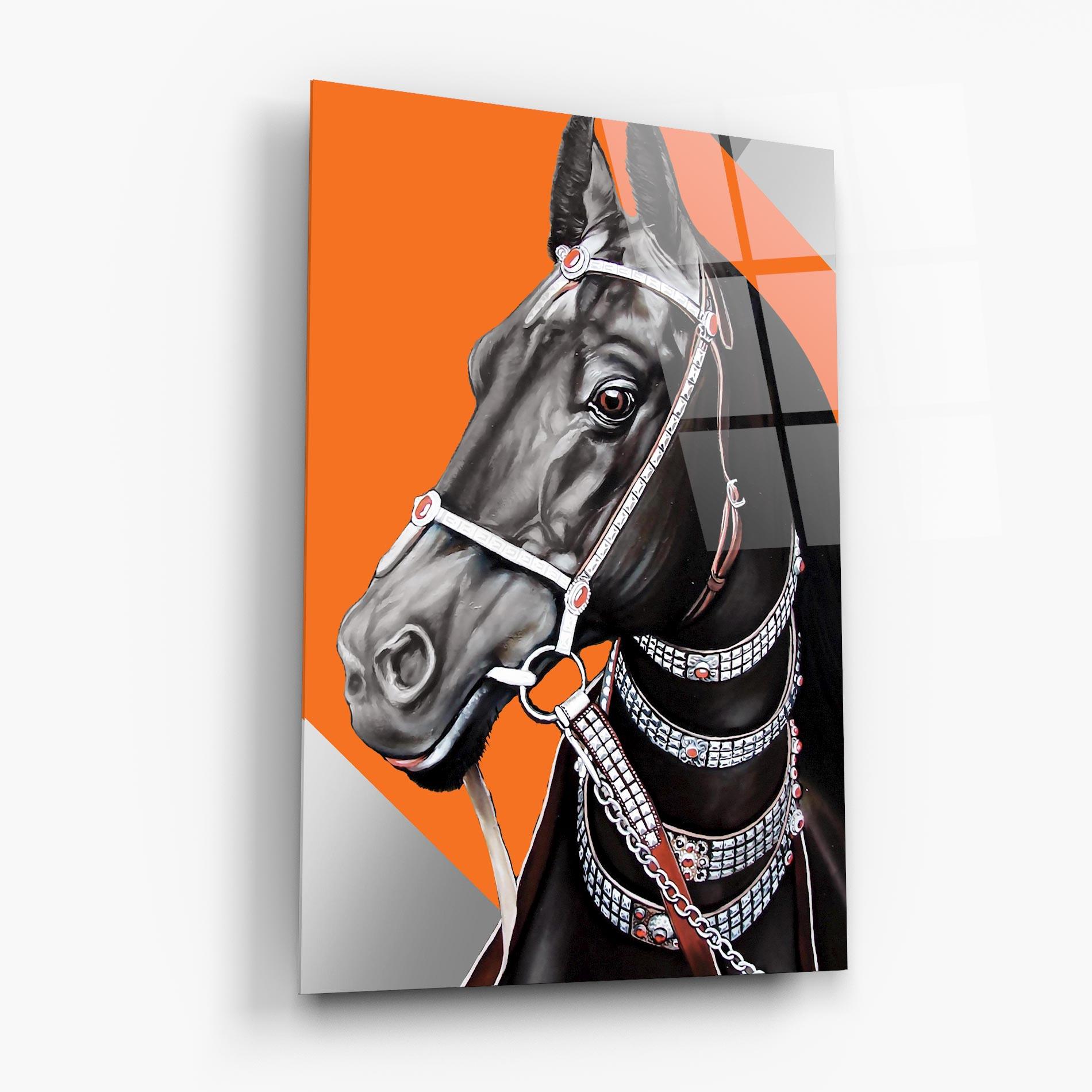 Tablou Sticla Fashion Horse mockup 6