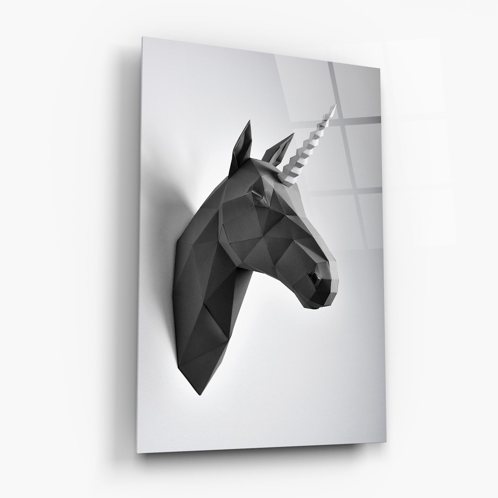 Tablou Sticla Geometrical Unicorn mockup 6