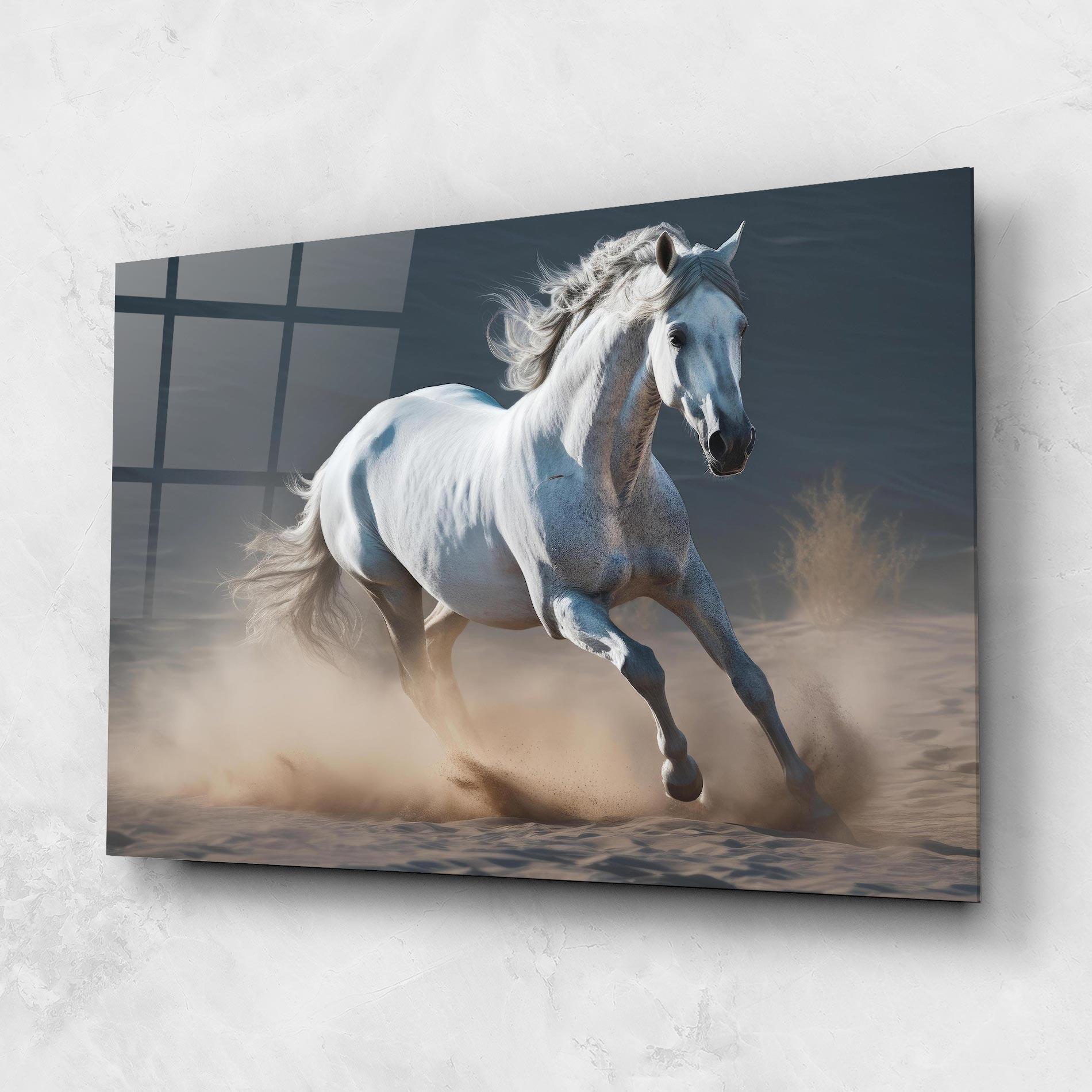 Tablou Sticla Desert Horse mockup 1