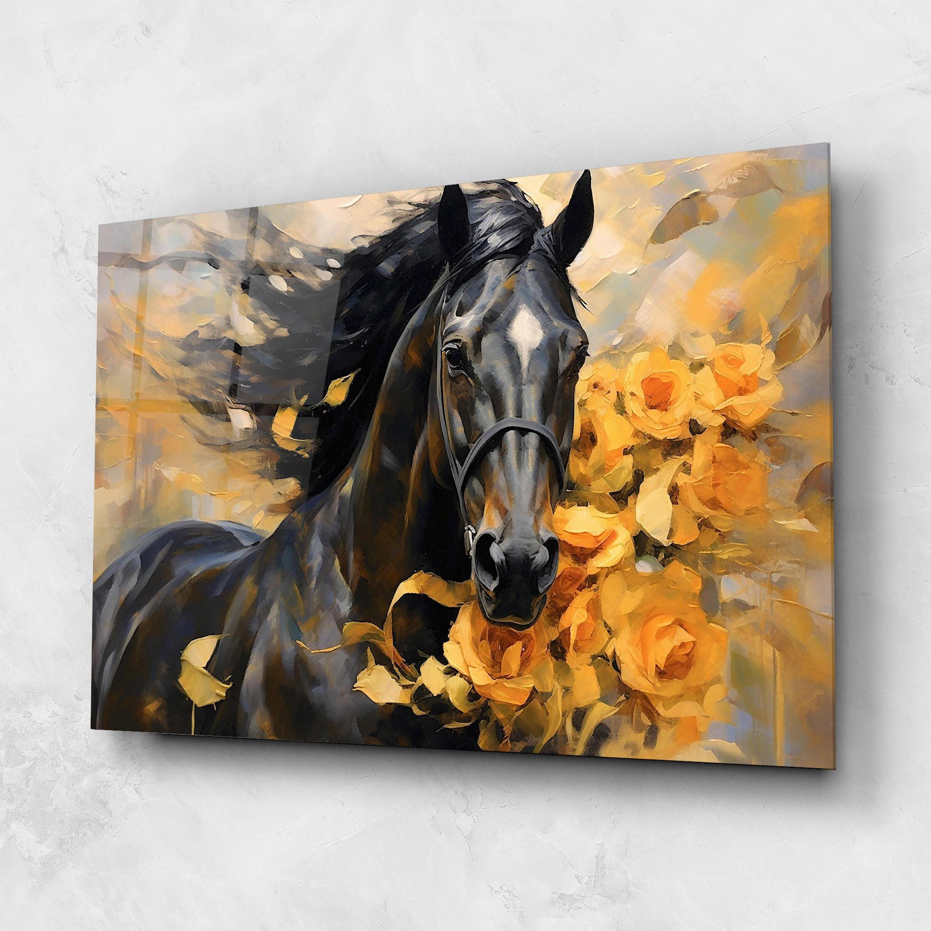 Yellow Roses Horse mockup 1