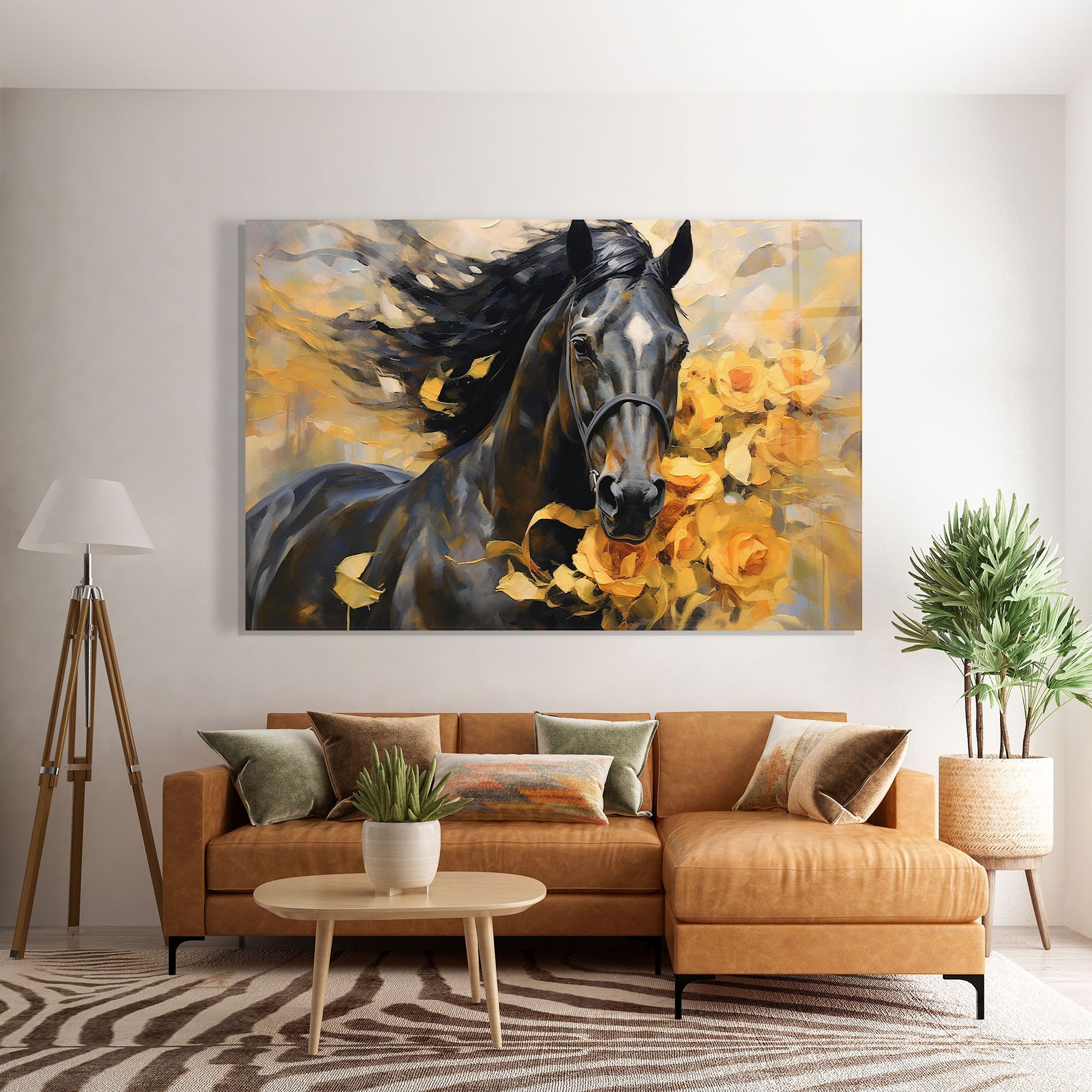 Yellow Roses Horse mockup 7