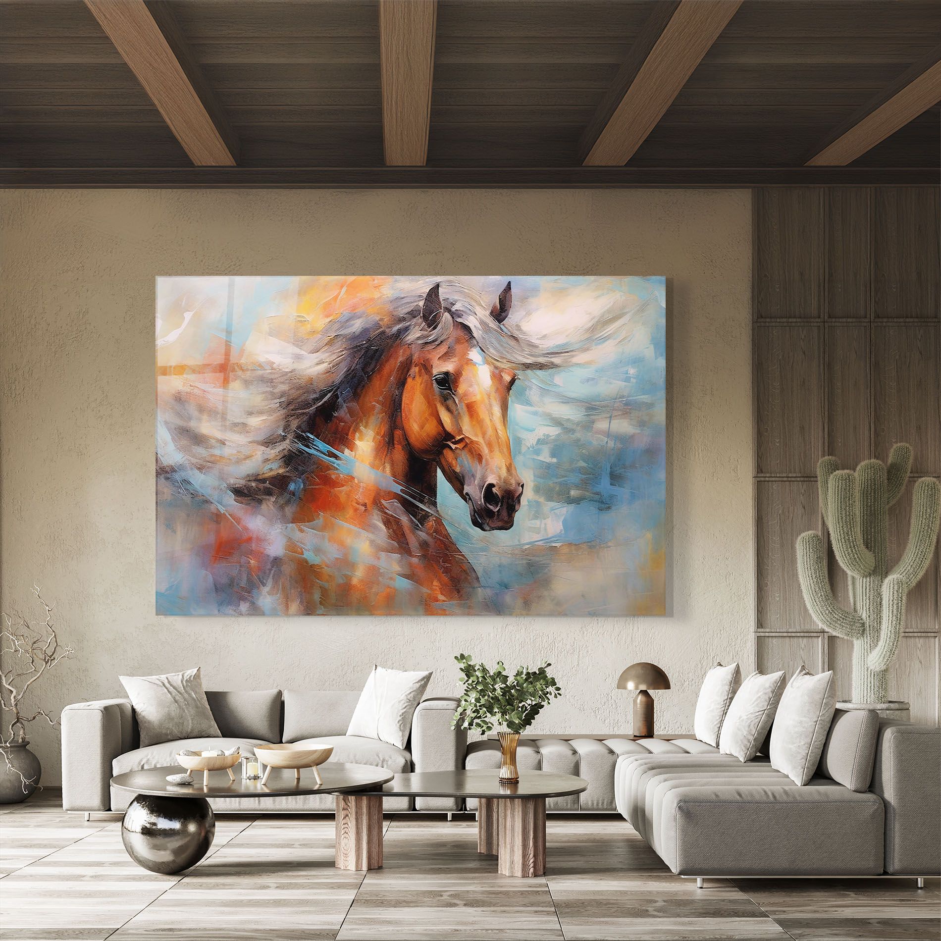 Beautiful Brown Horse mockup 8