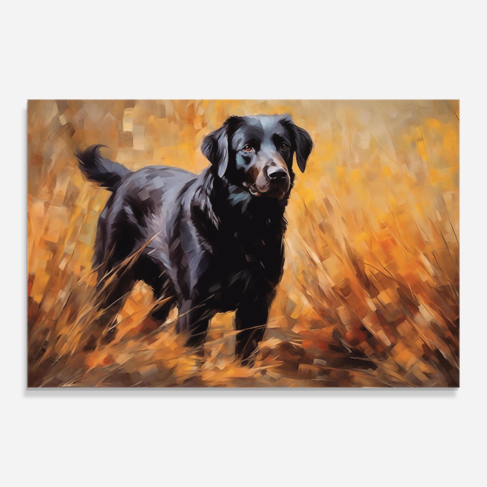 Tablou Sticla Black Pretty Dog mockup 0