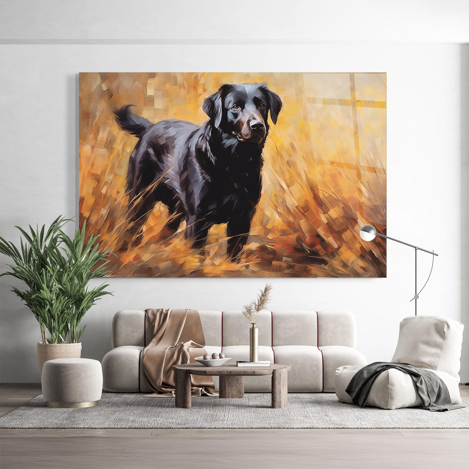 Tablou Sticla Black Pretty Dog mockup 9