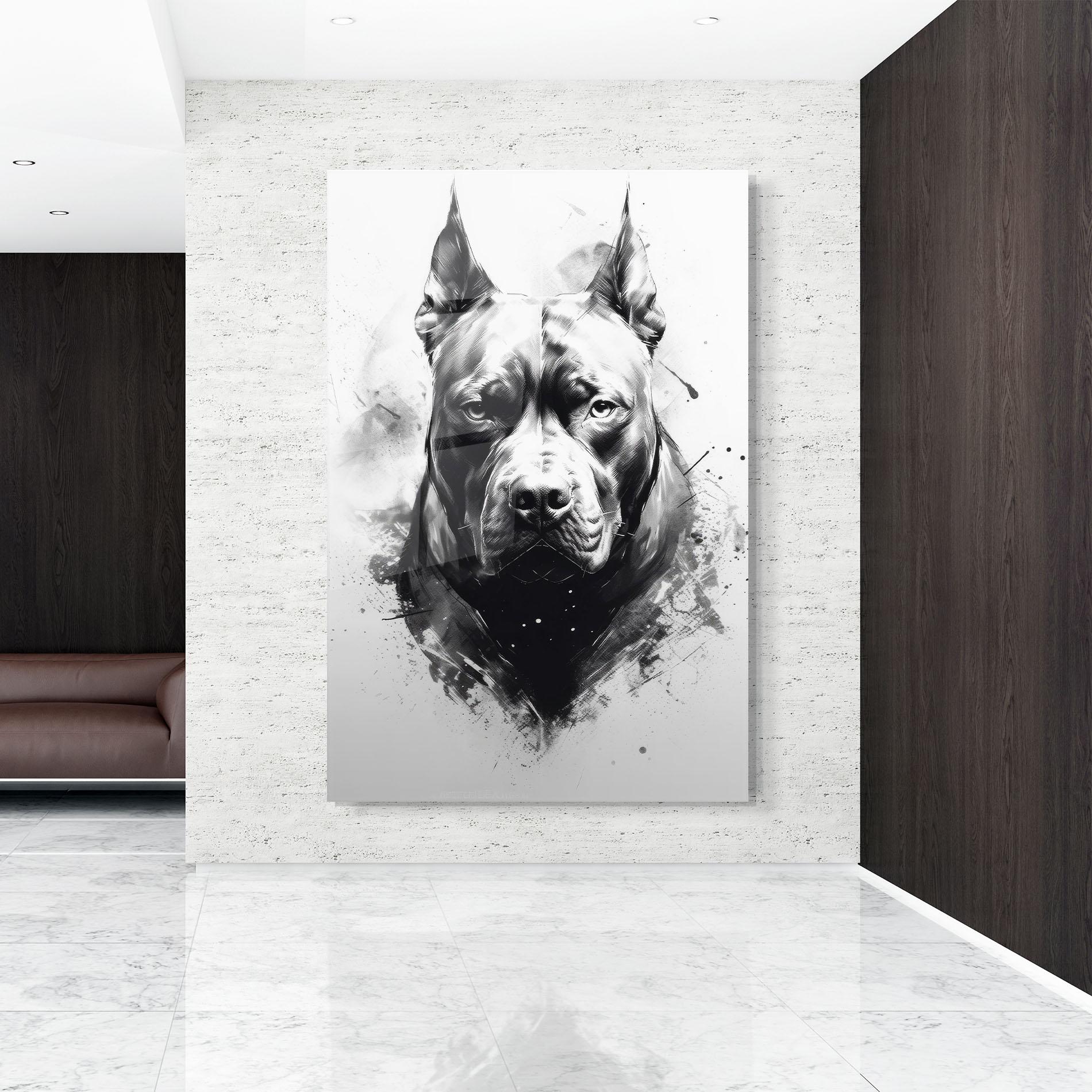 Tablou Sticla Angry Dog Face mockup 9