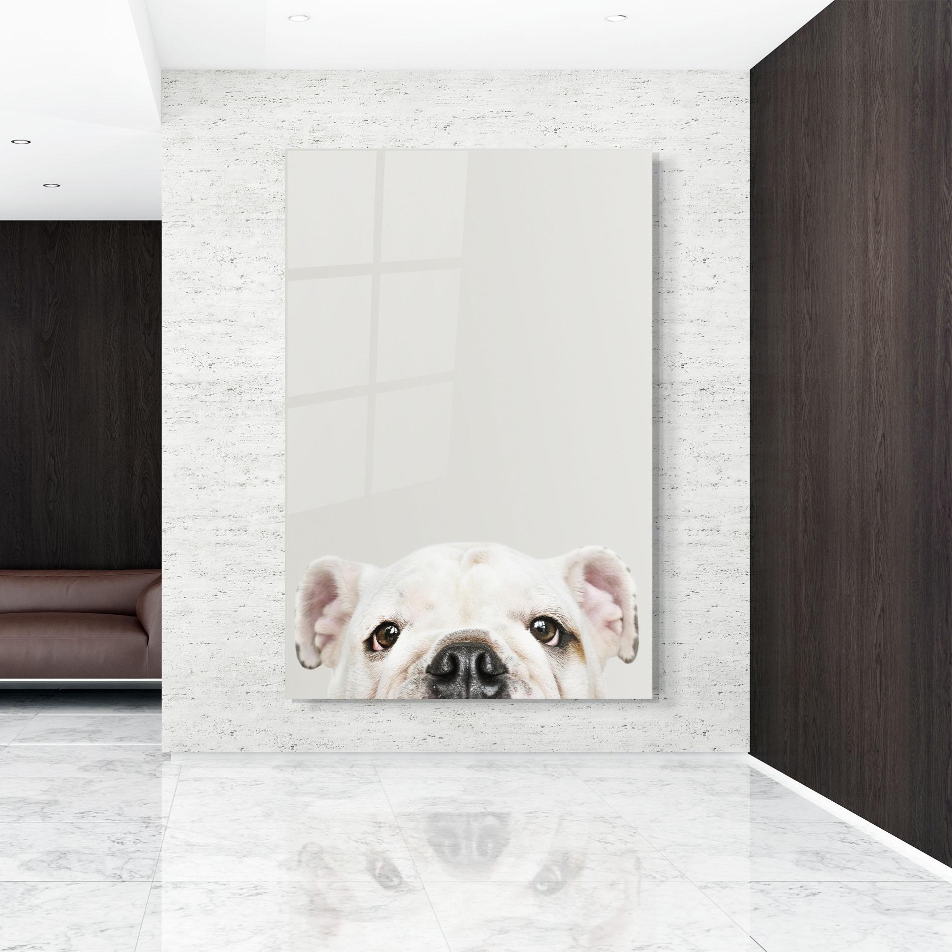 Tablou Sticla Bulldog Eyes mockup 9
