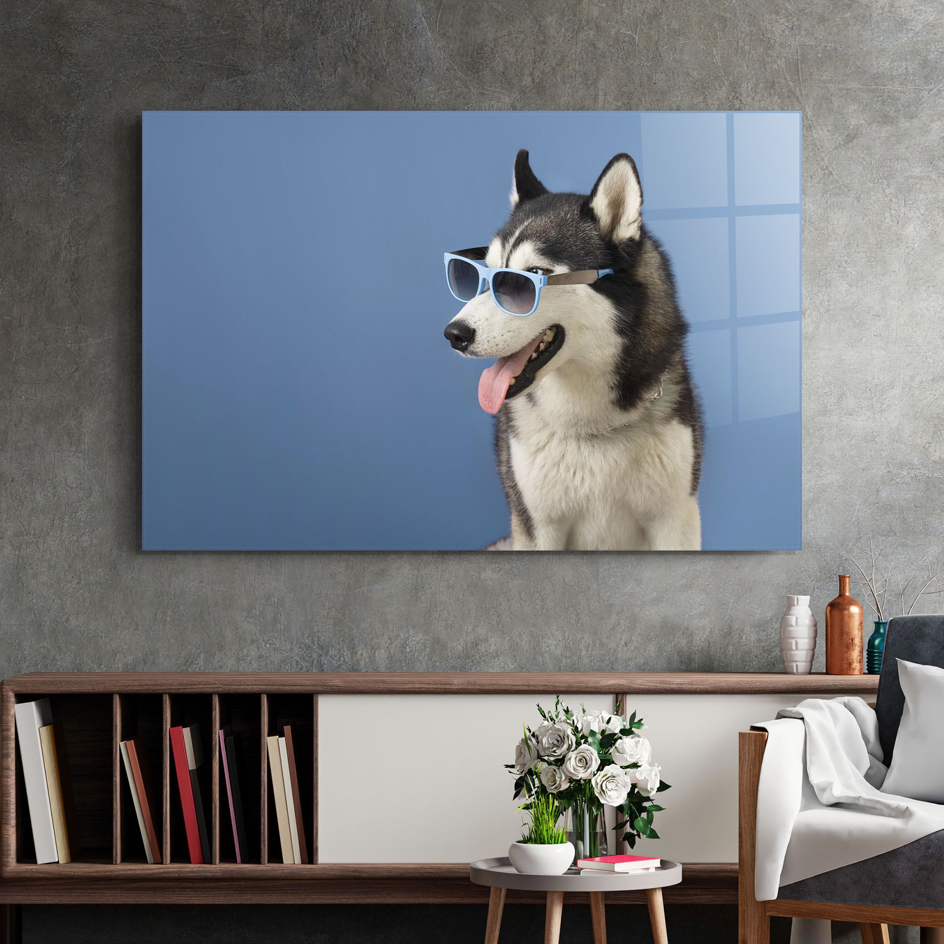Blue Glasses Dog mockup 2
