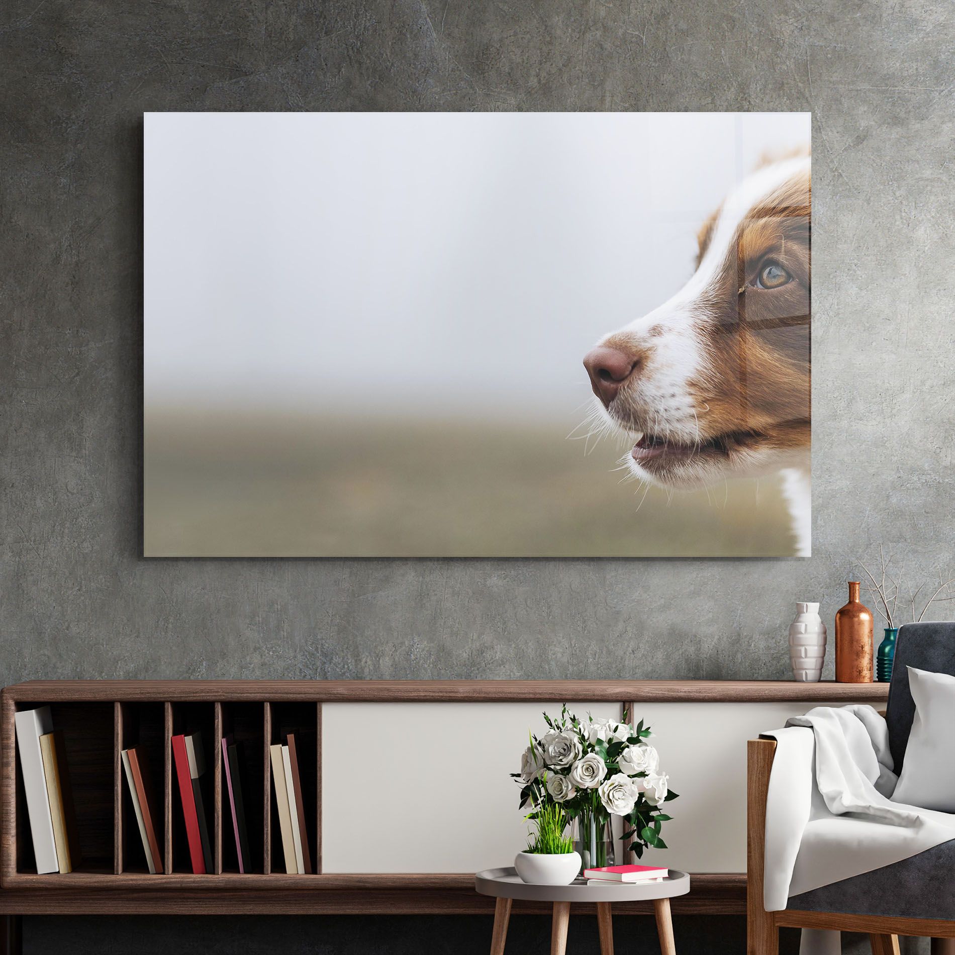 Brown White Dog mockup 2